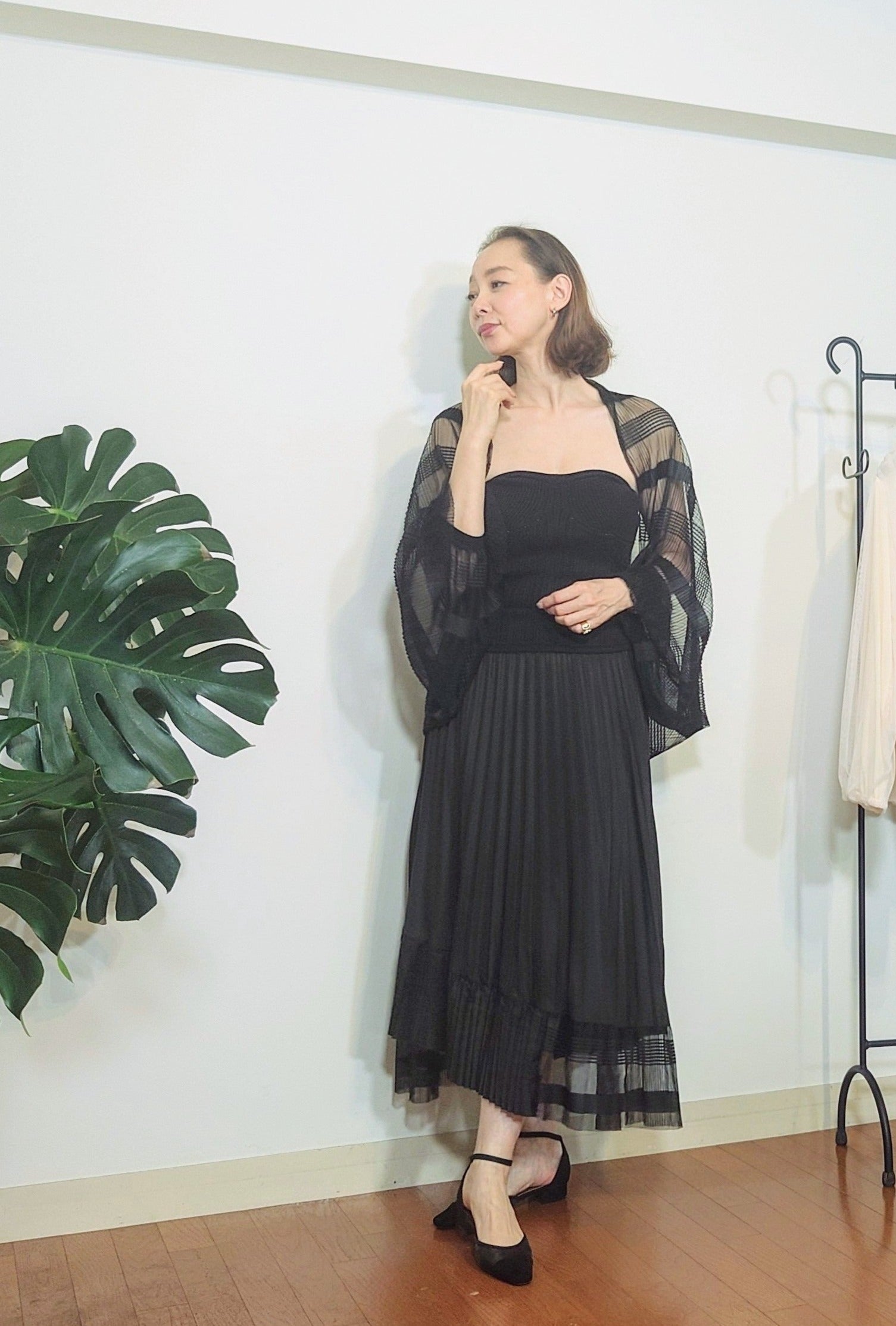 イレギュラーヘムプリーツスカート NS-169