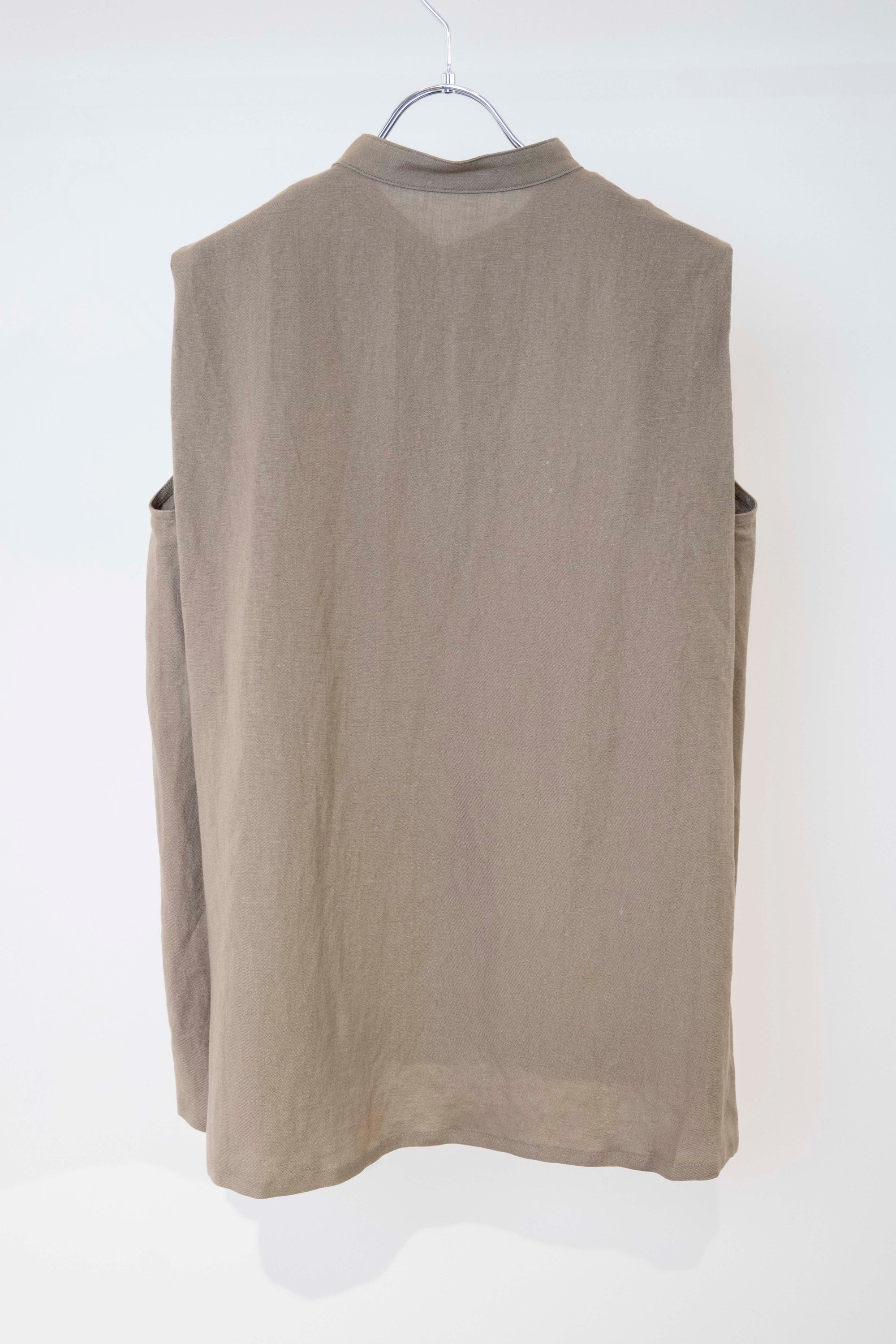 麻混バックタックブラウス NS-197