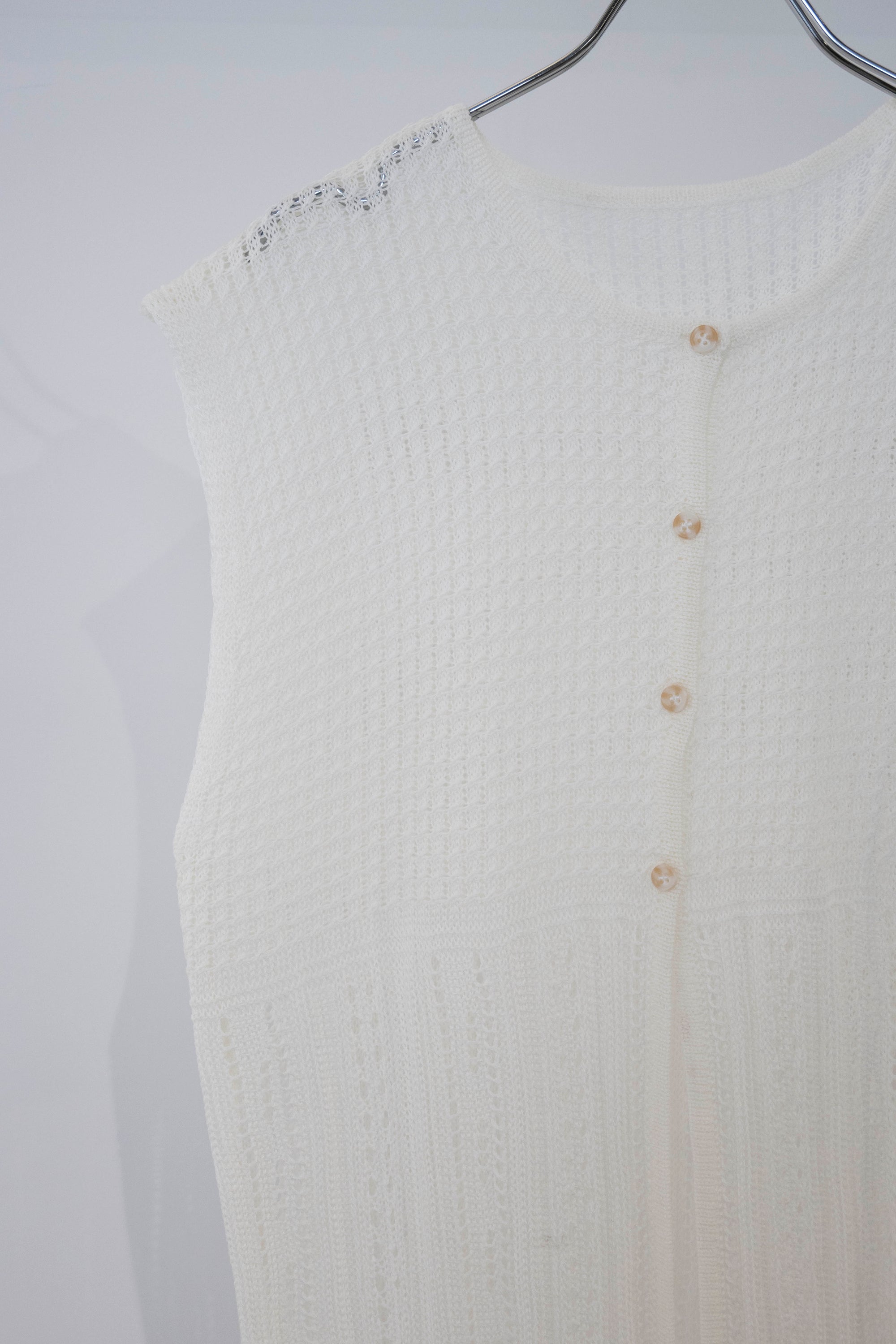 レーシー調ニットロングジレ NS-211