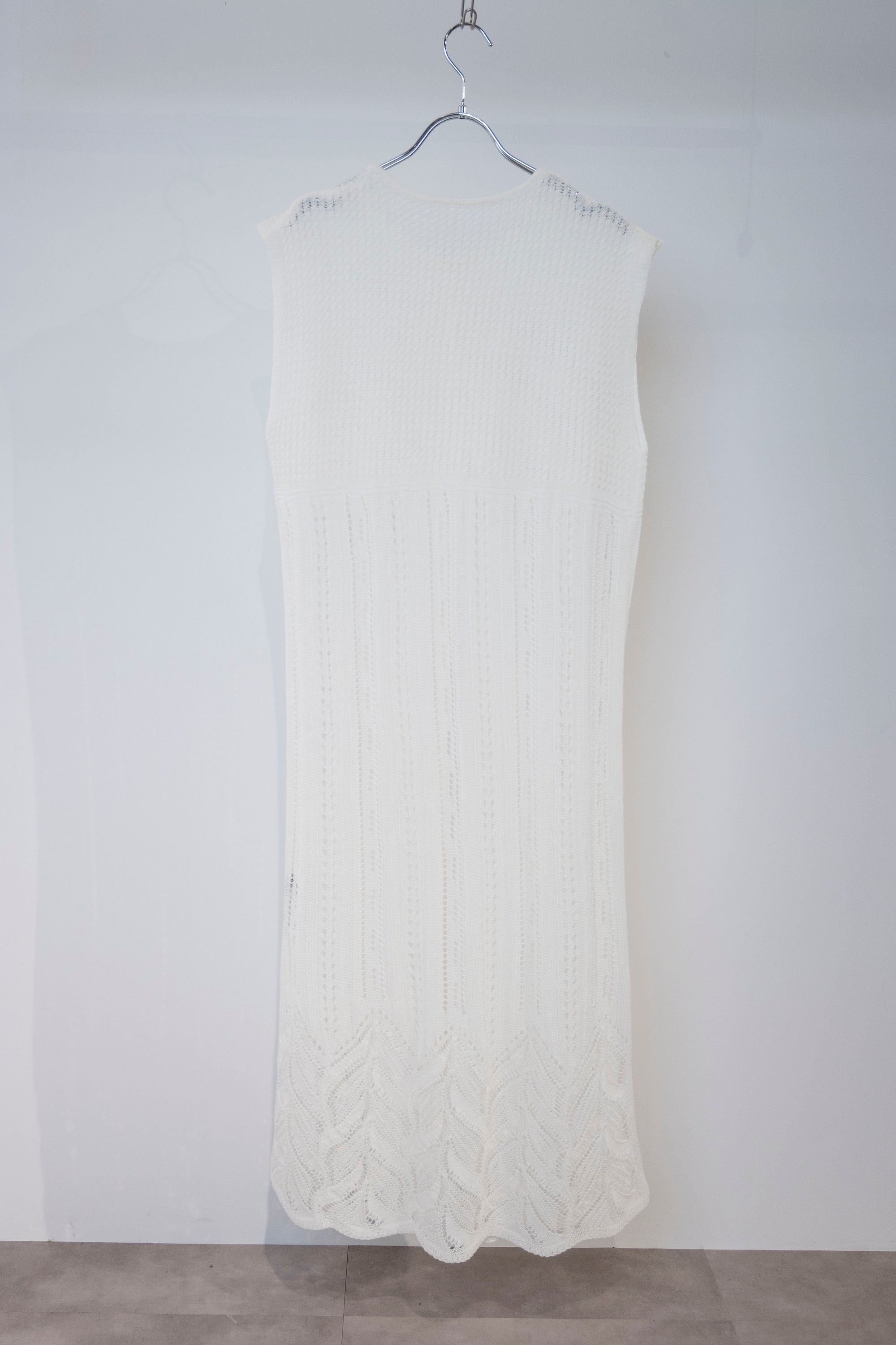 レーシー調ニットロングジレ NS-211