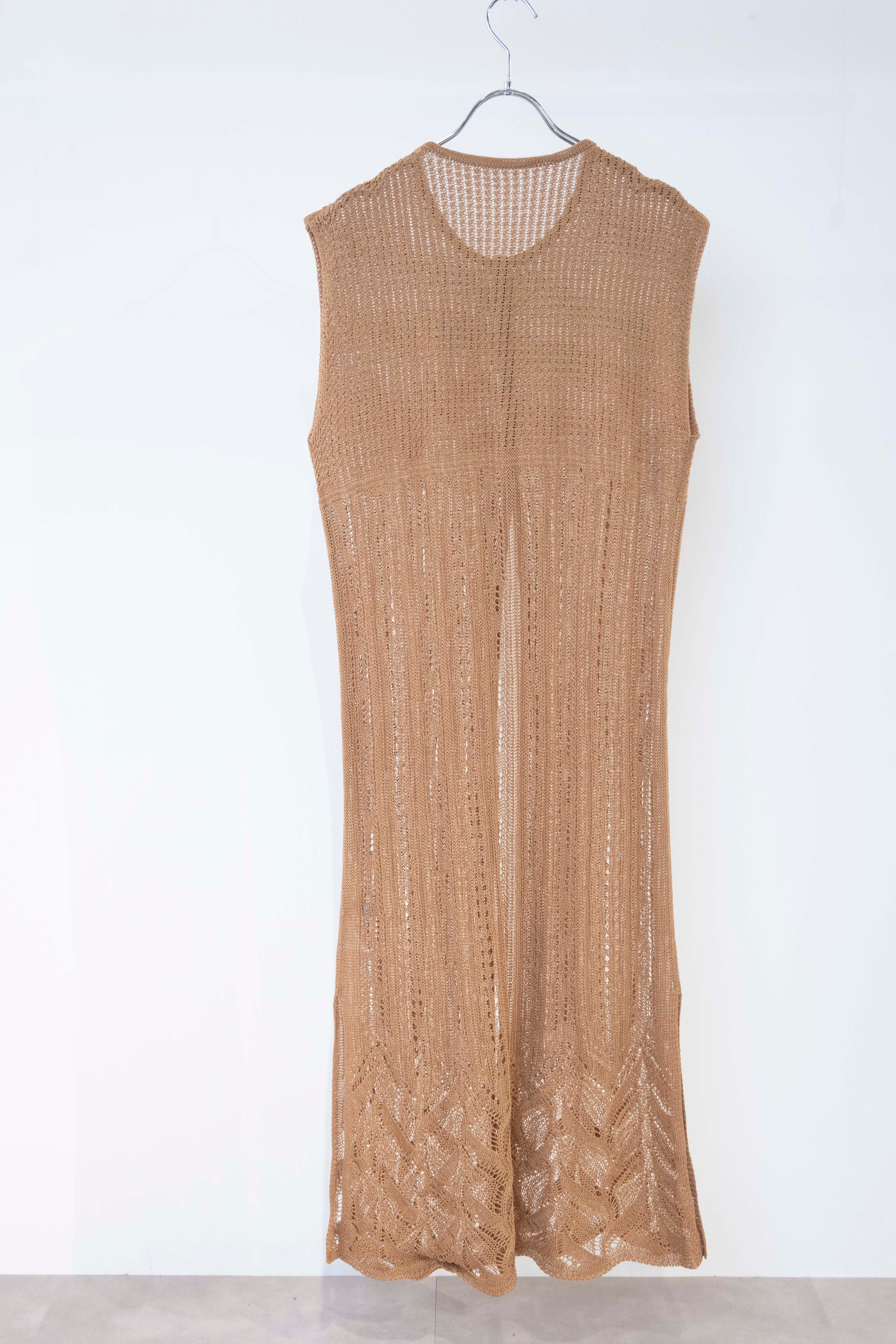 レーシー調ニットロングジレ NS-211