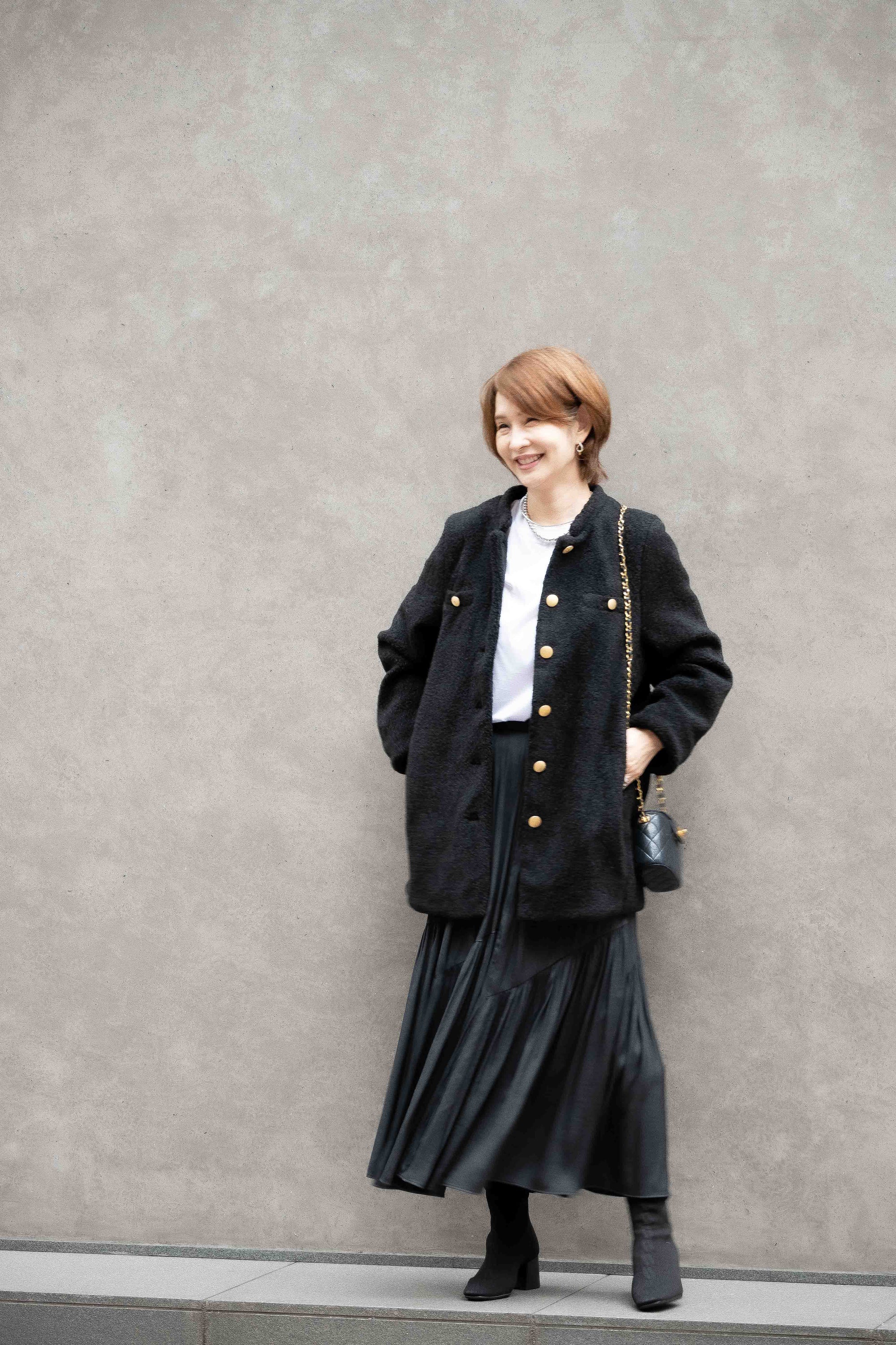 ウール混ボアコート NS-167