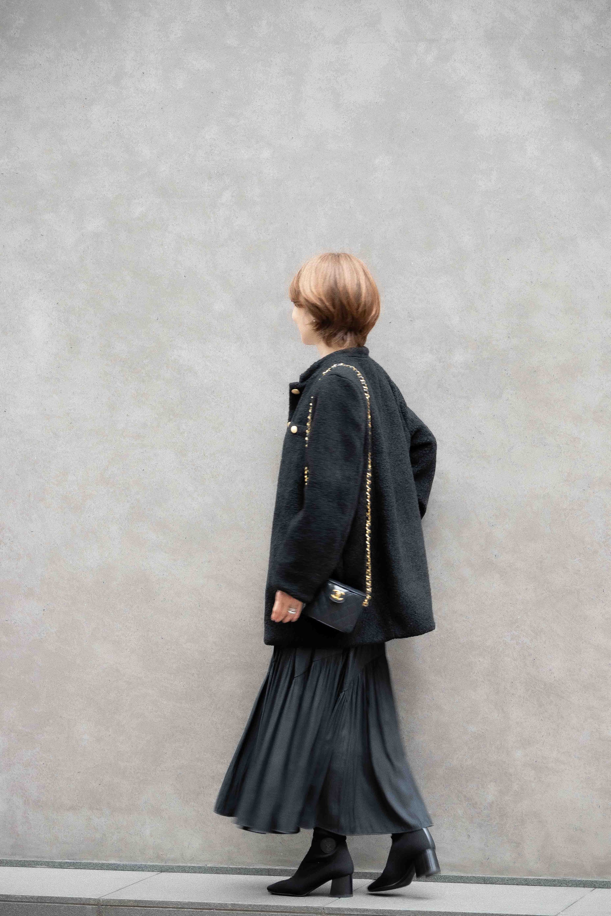 ウール混ボアコート NS-167