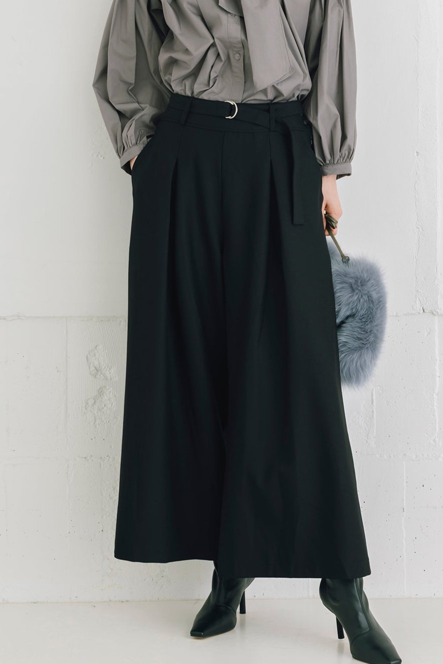 フロントタックワイドパンツ(共布ベルト付き)NS-241