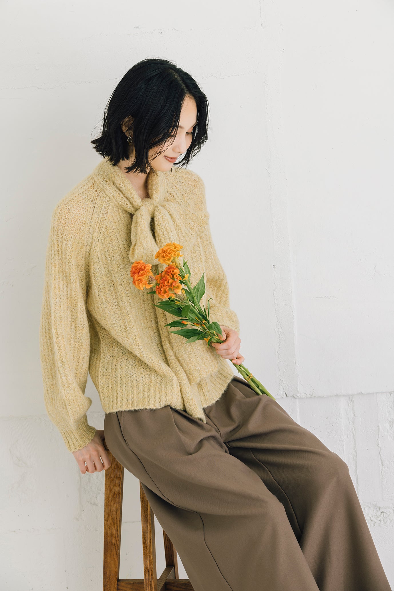 ボウカラーセーター NS-233