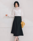 イレギュラーヘムラップ風スカート NS-252