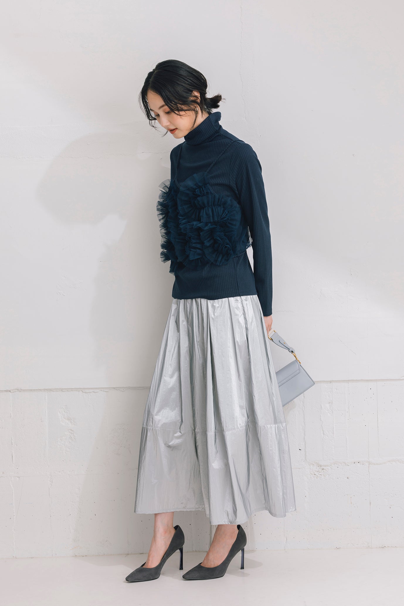 シャイニーロングスカート NS-258