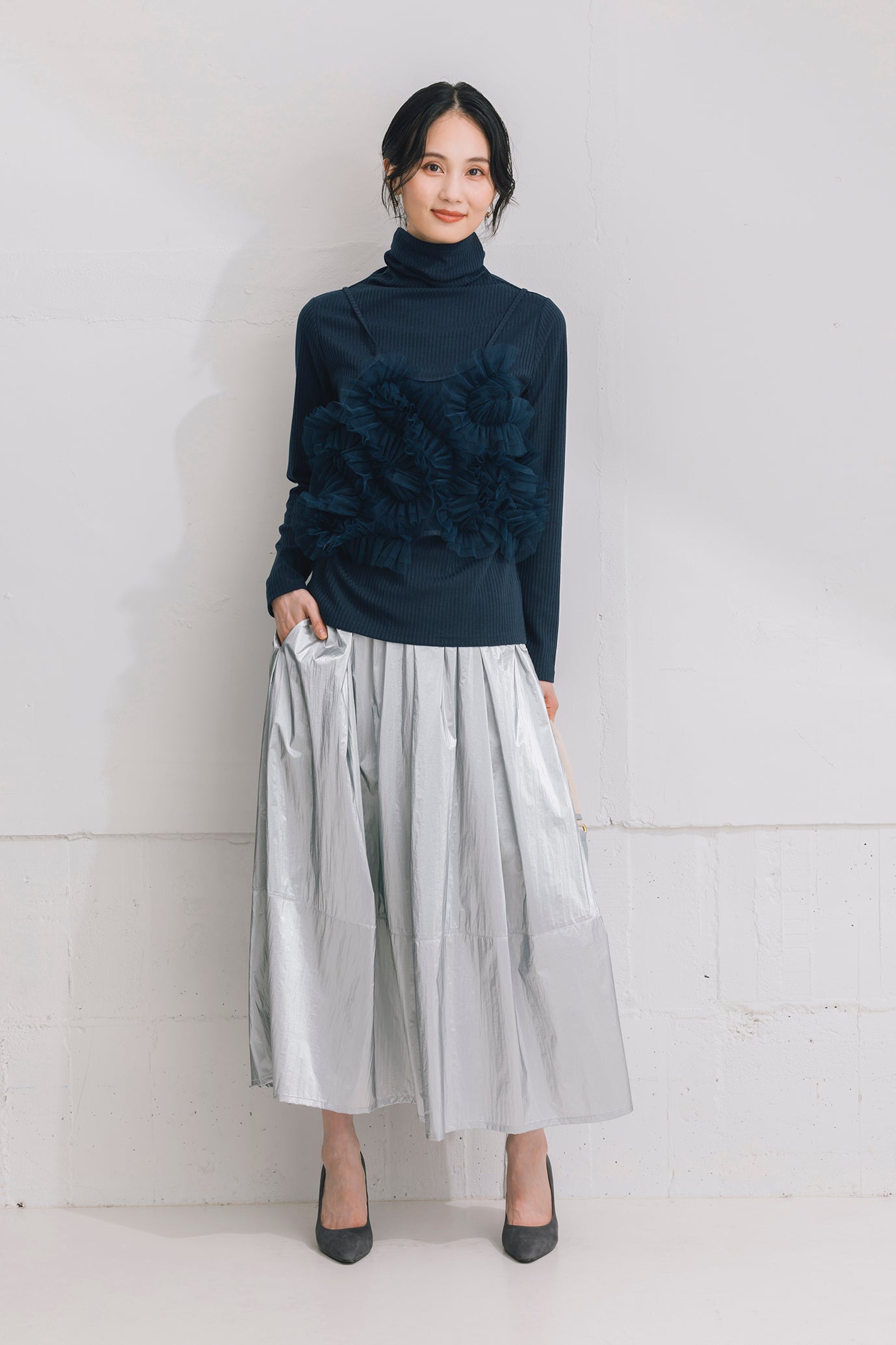 シャイニーロングスカート NS-258