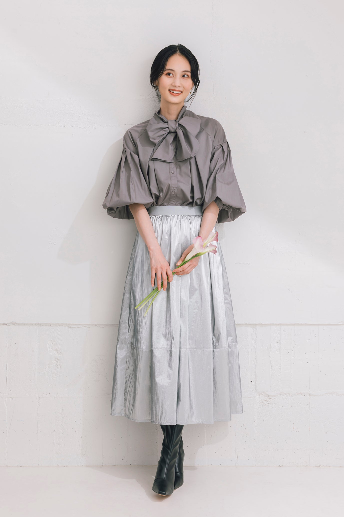 シャイニーロングスカート NS-258