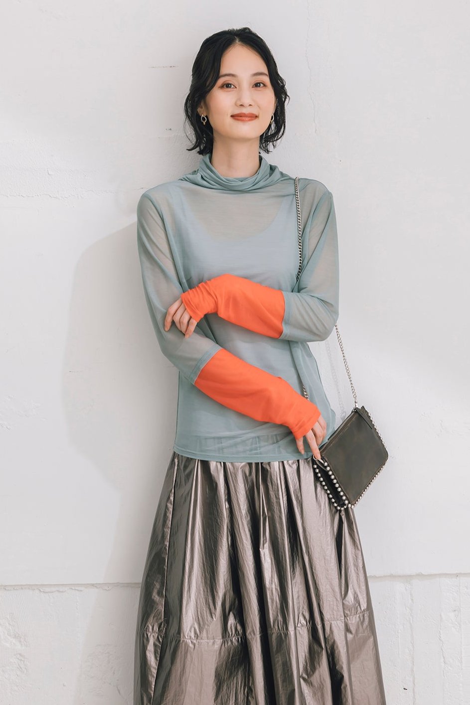 配色カットソートップ NS-259