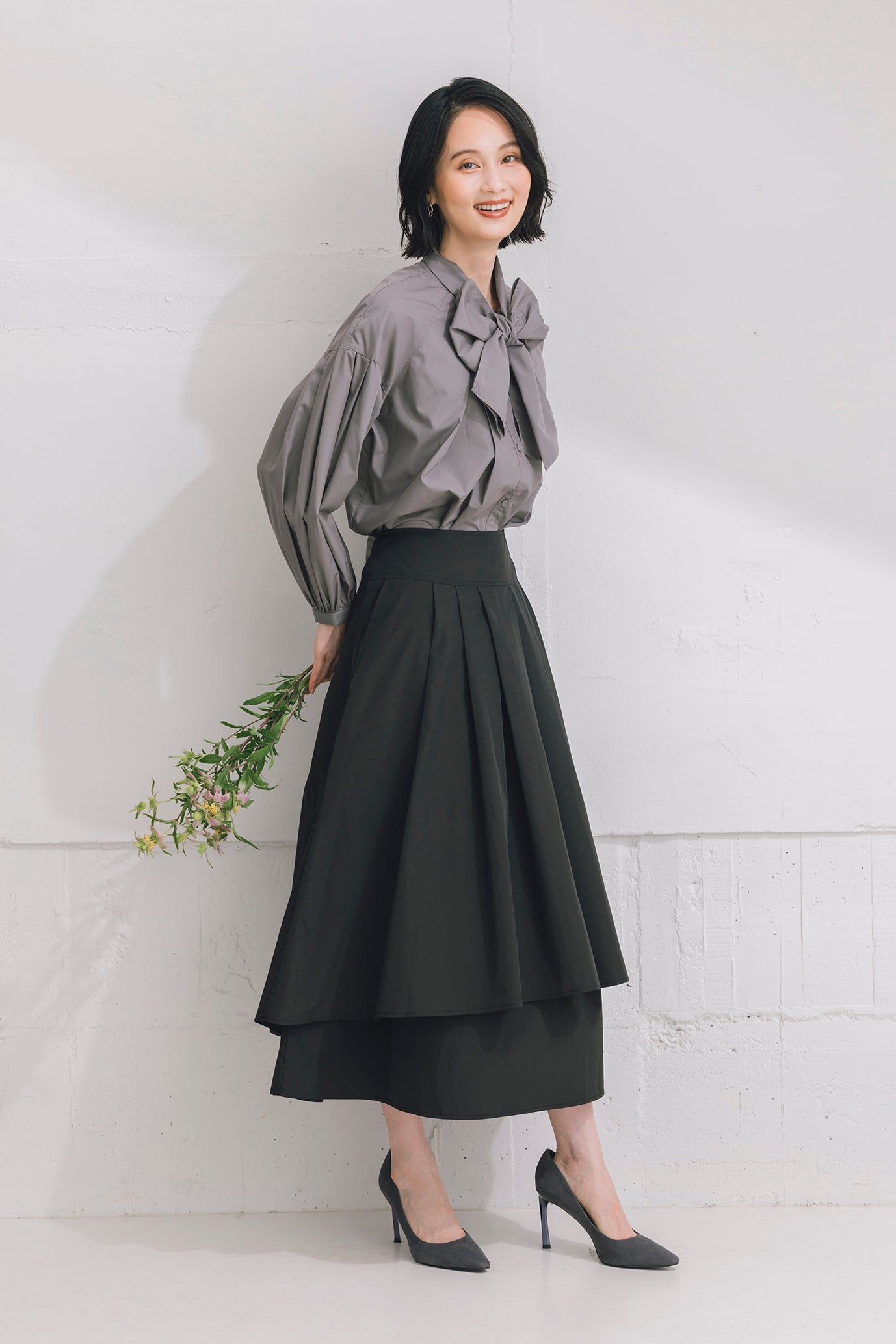 レイヤードロングスカート NS-239