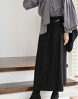 イレギュラーヘムラップ風スカート NS-252