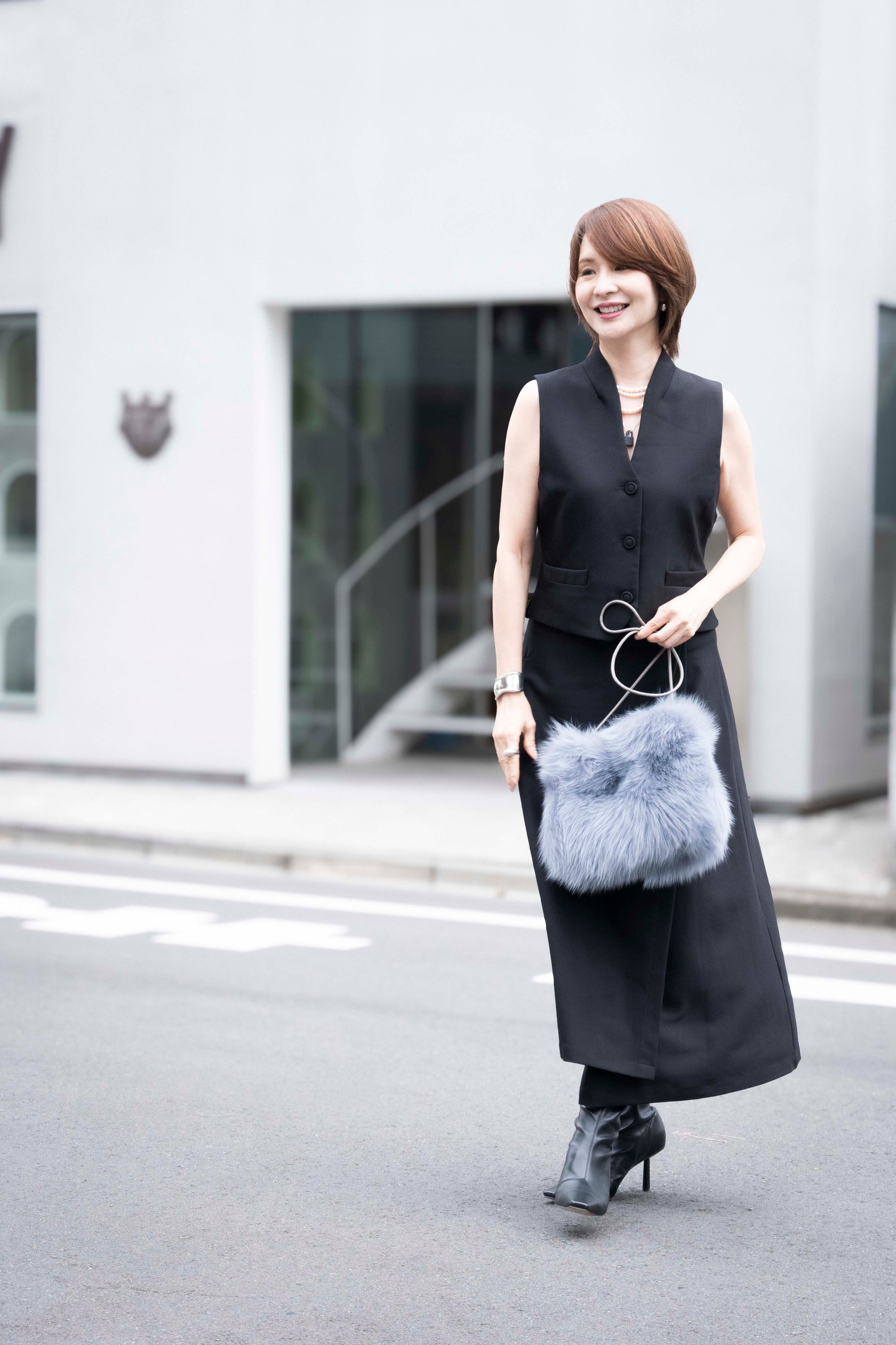 イレギュラーヘムラップ風スカート NS-252