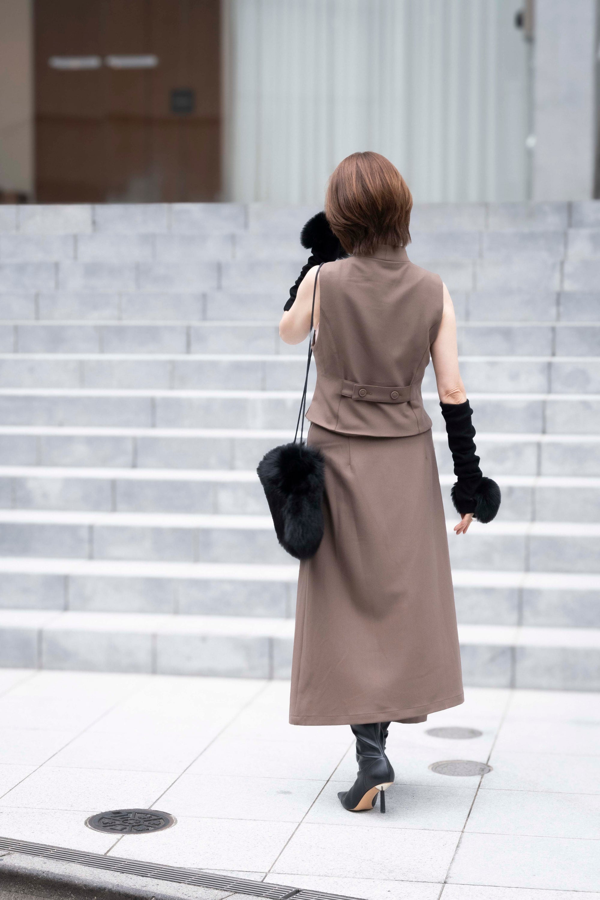 イレギュラーヘムラップ風スカート NS-252