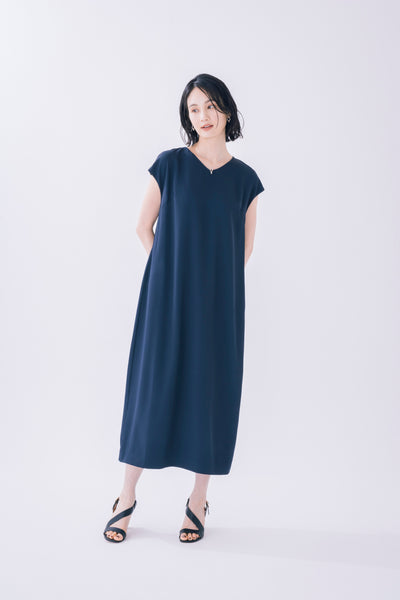 ロングワンピース(共布ループベルト付き) NS-313