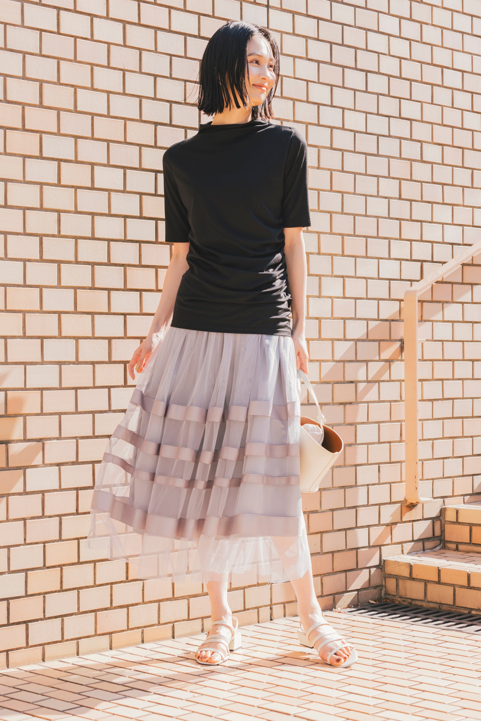 テープ使いチュールスカート NS-242
