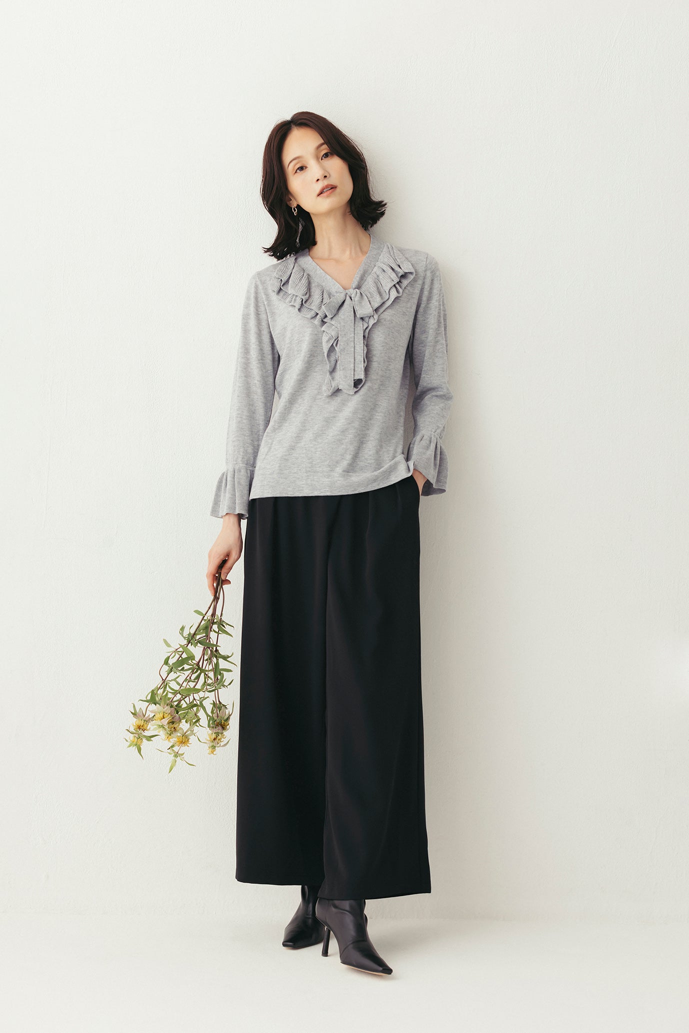 フリルニットトップ NS-336