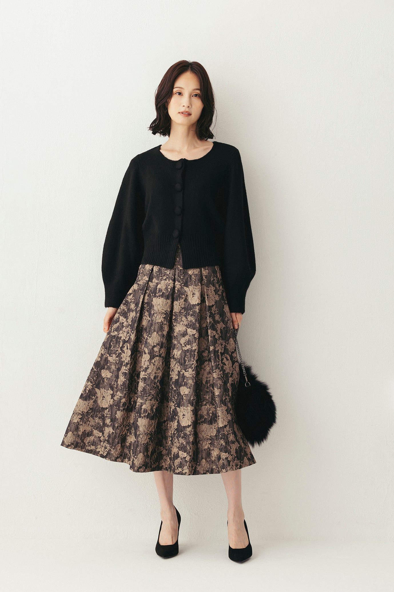 ジャカードタックスカート NS-334