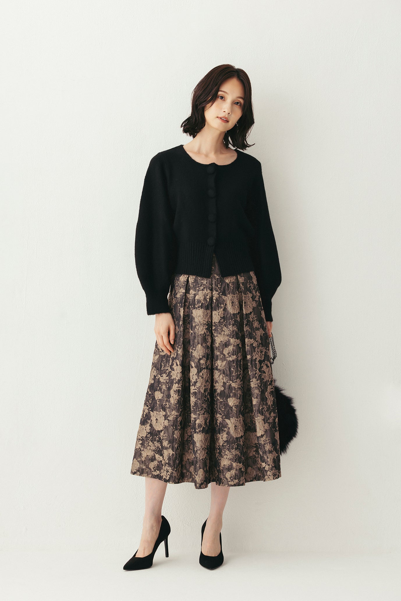 ジャカードタックスカート NS-334