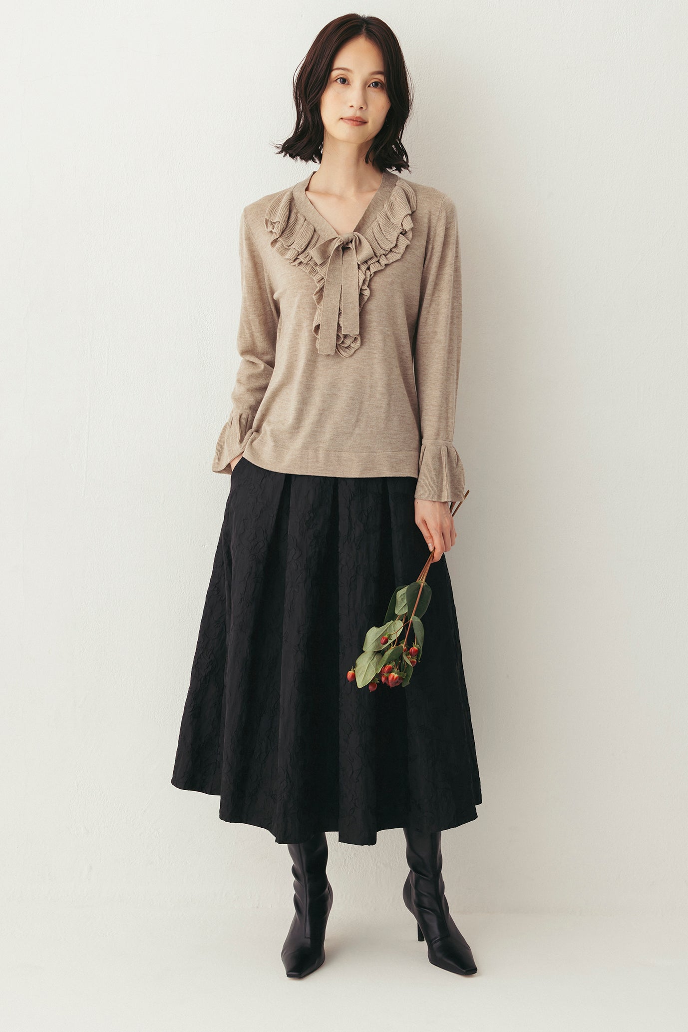 フリルニットトップ NS-336