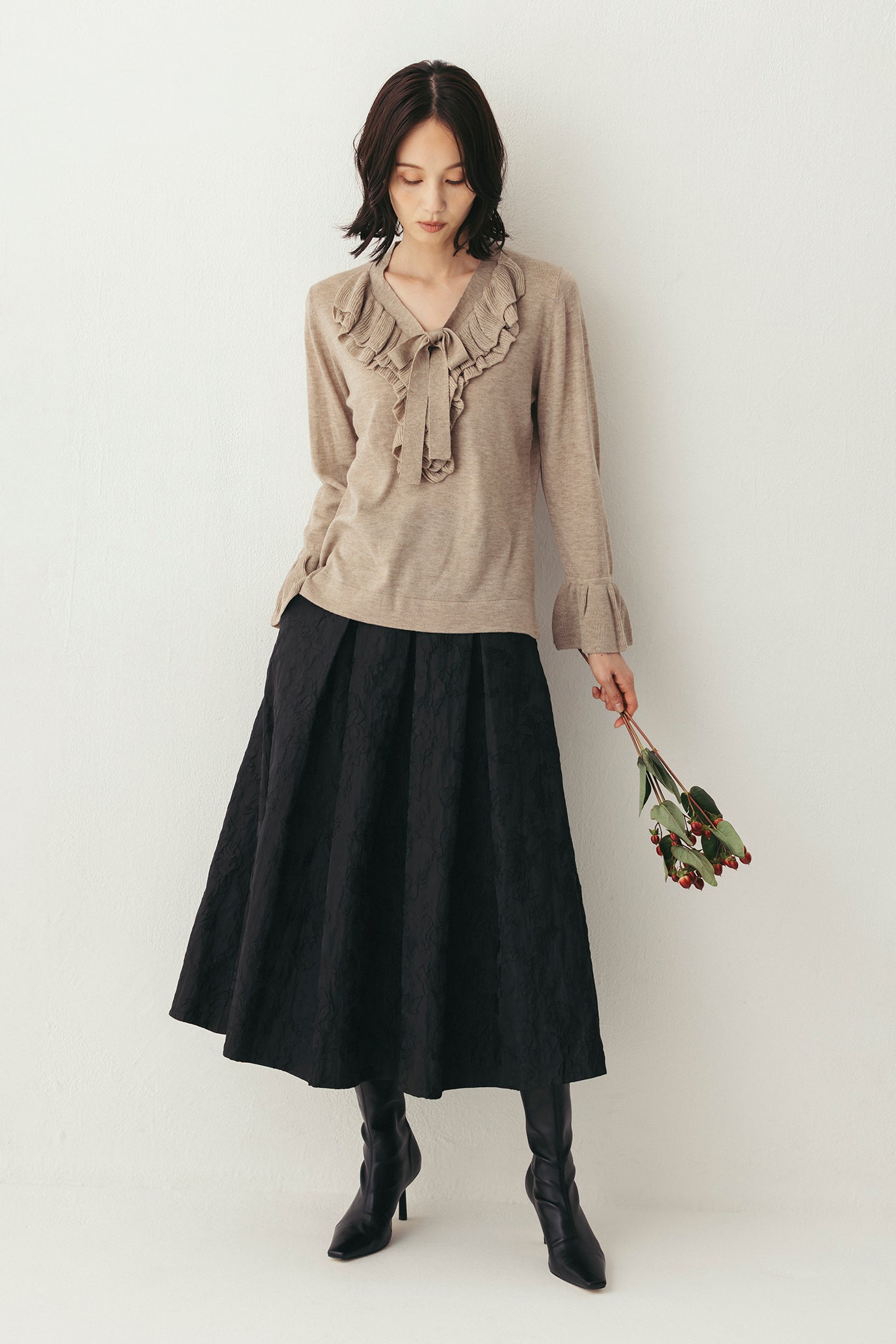 ジャカードタックスカート NS-334