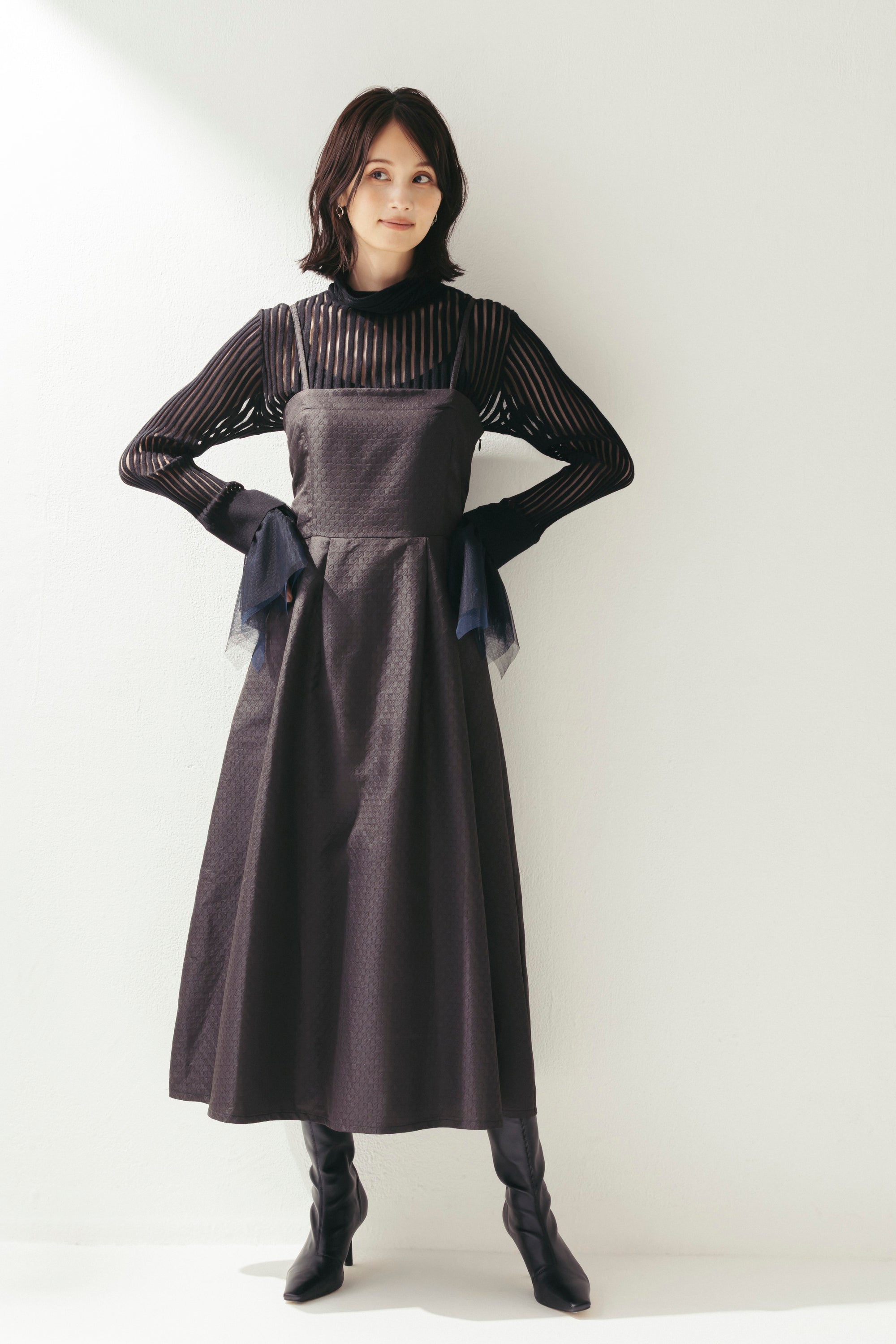 ジャカードキャミソールワンピース NS-356