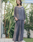 シフォンワイドパンツ NS-366