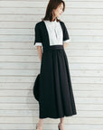 配色別衿付きカットソーワンピース NS-377