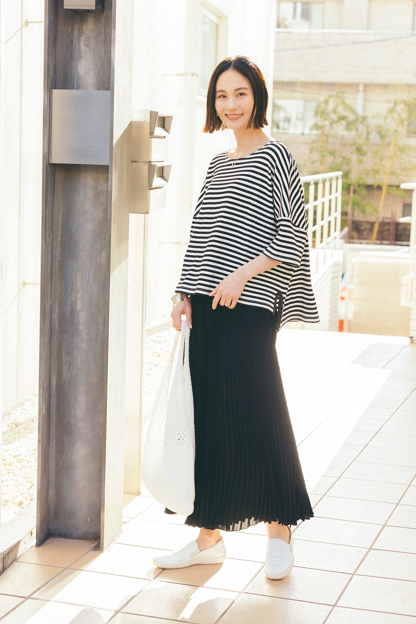 ロングプリーツパンツ NS-207