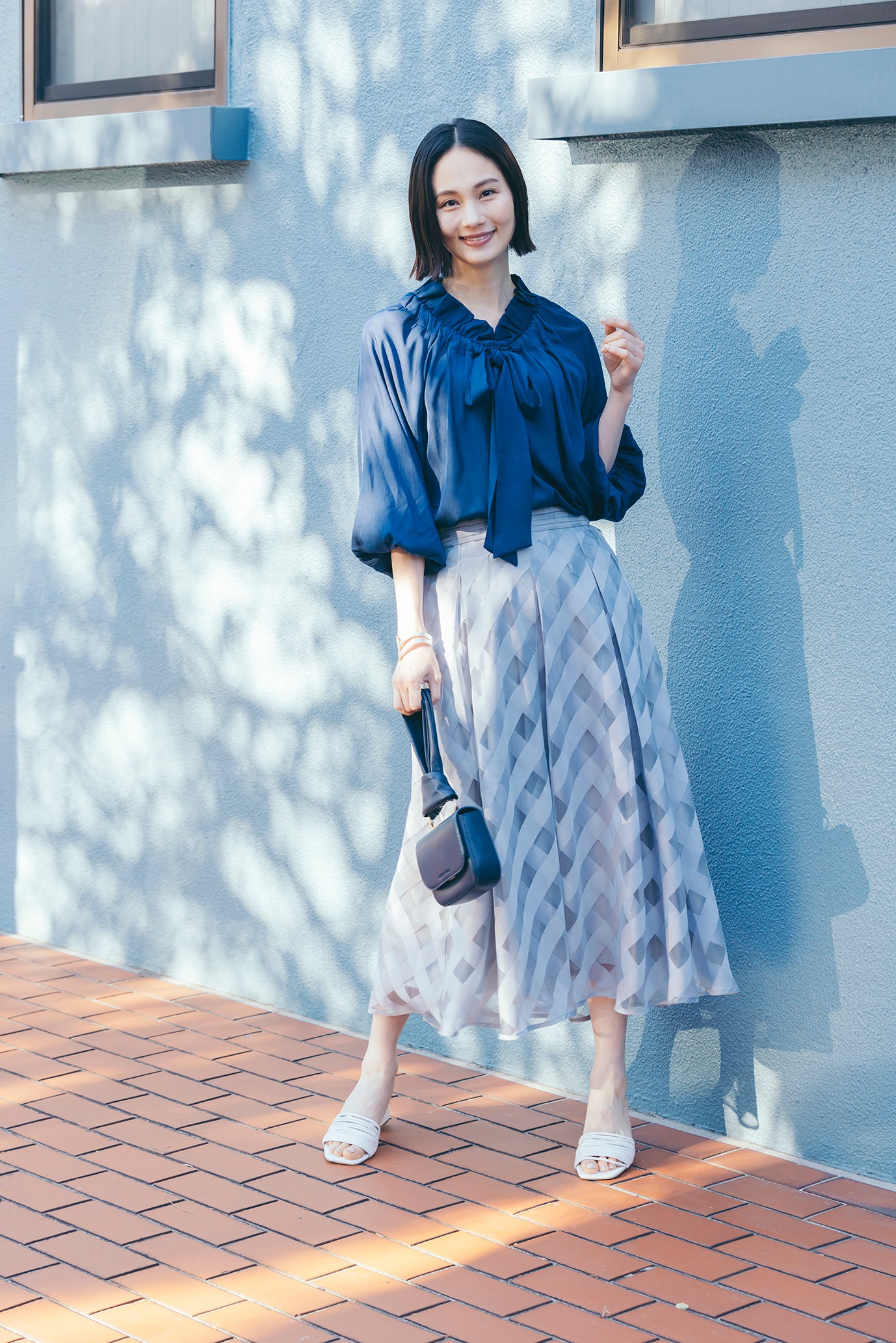 フリル衿ブラウス NS-192