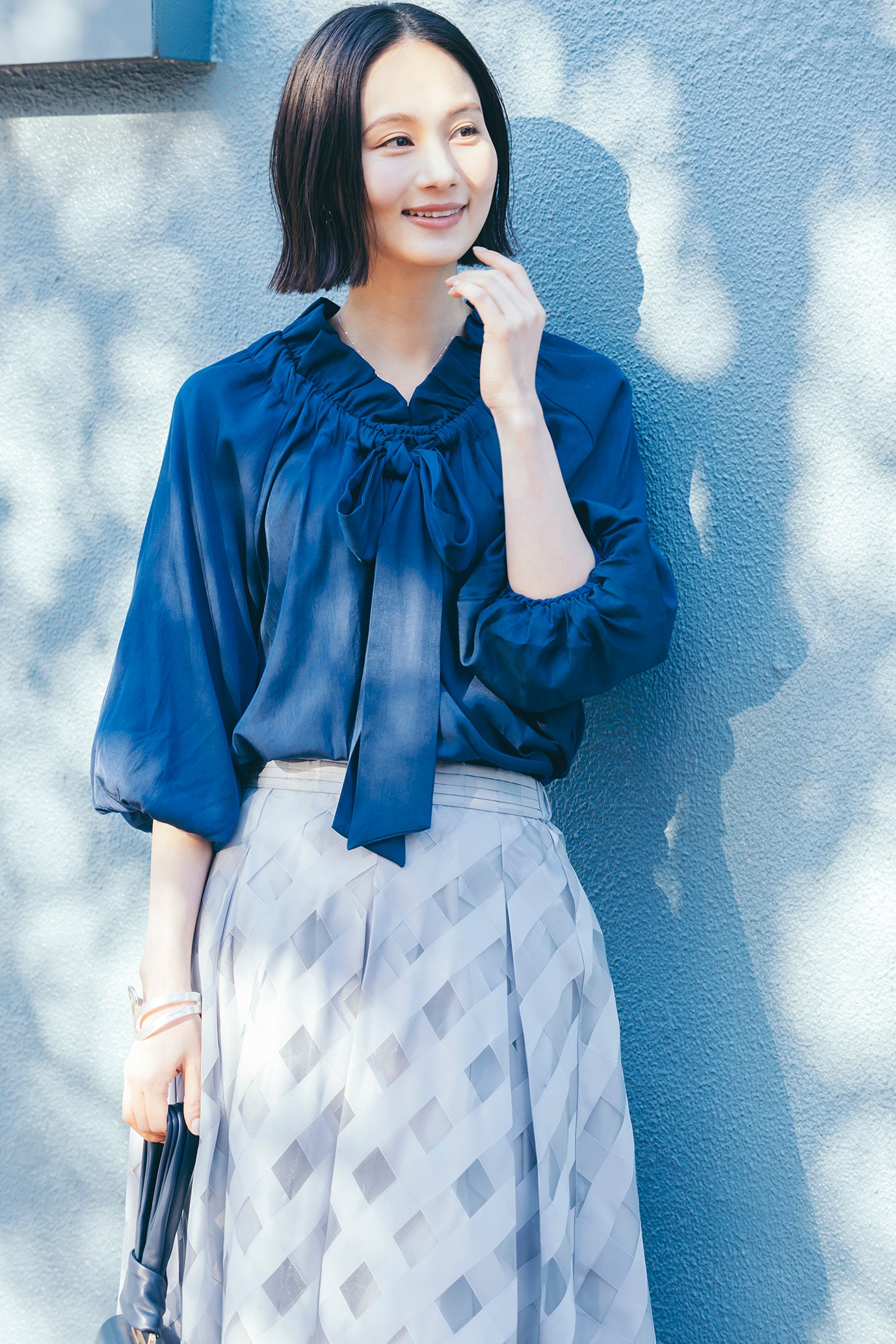 フリル衿ブラウス NS-192