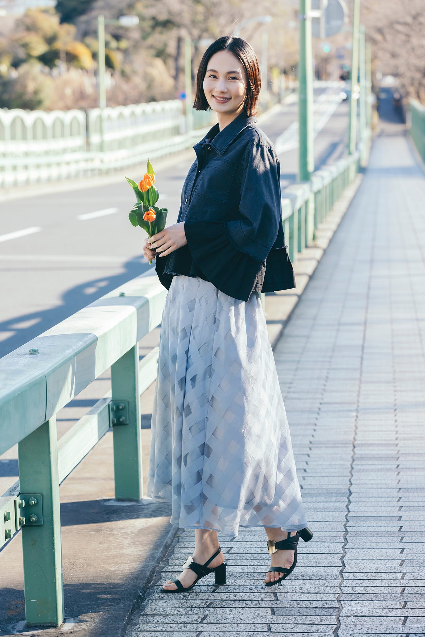 バイアスチェックタックスカート NS-206