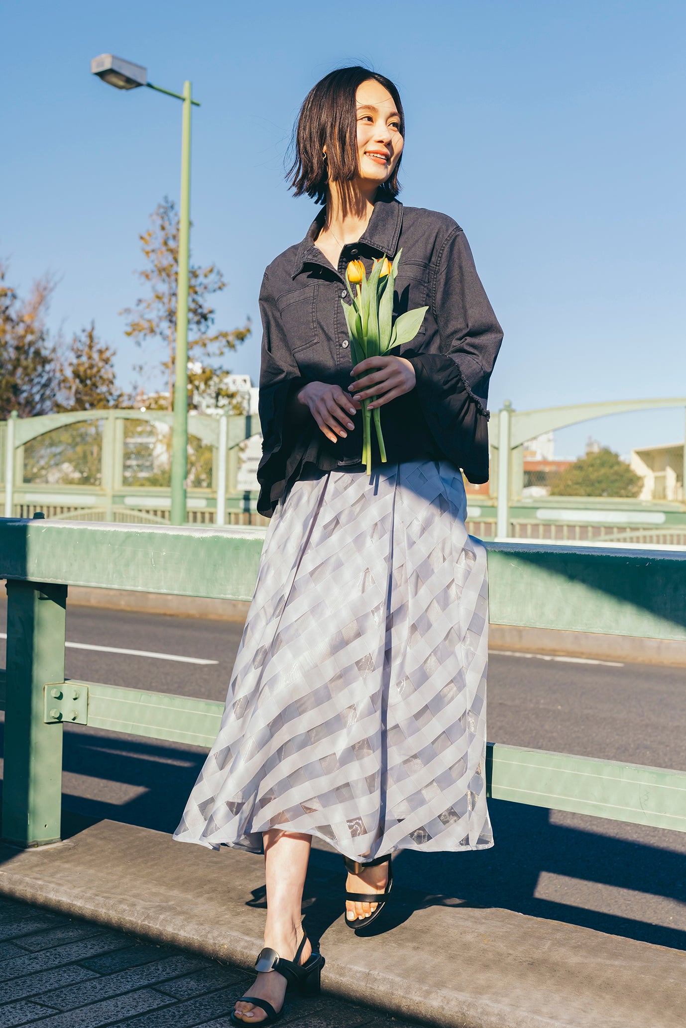 バイアスチェックタックスカート NS-206