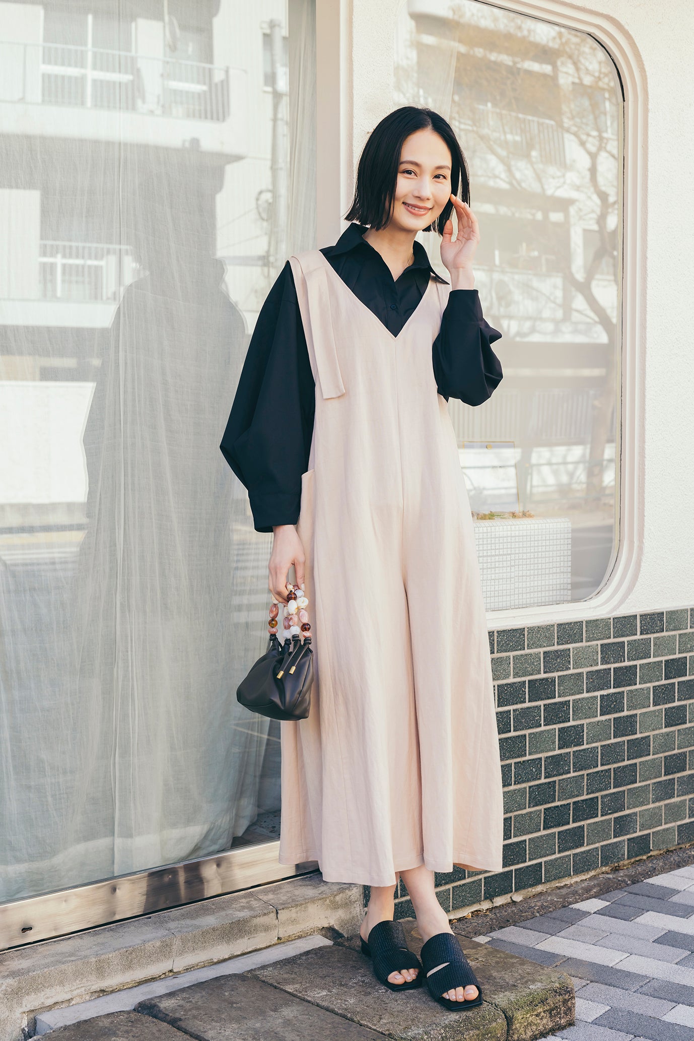 タック袖ブラウス NS-193