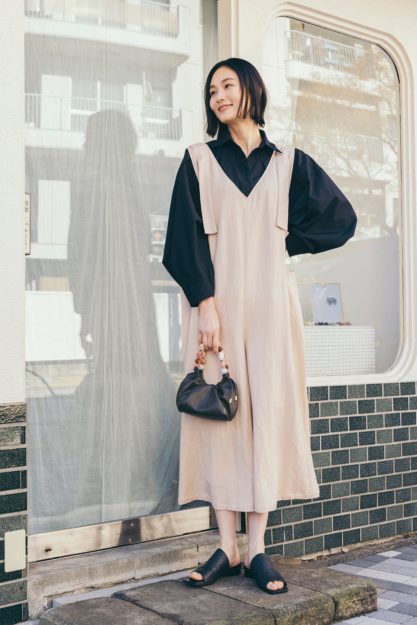 タック袖ブラウス NS-193