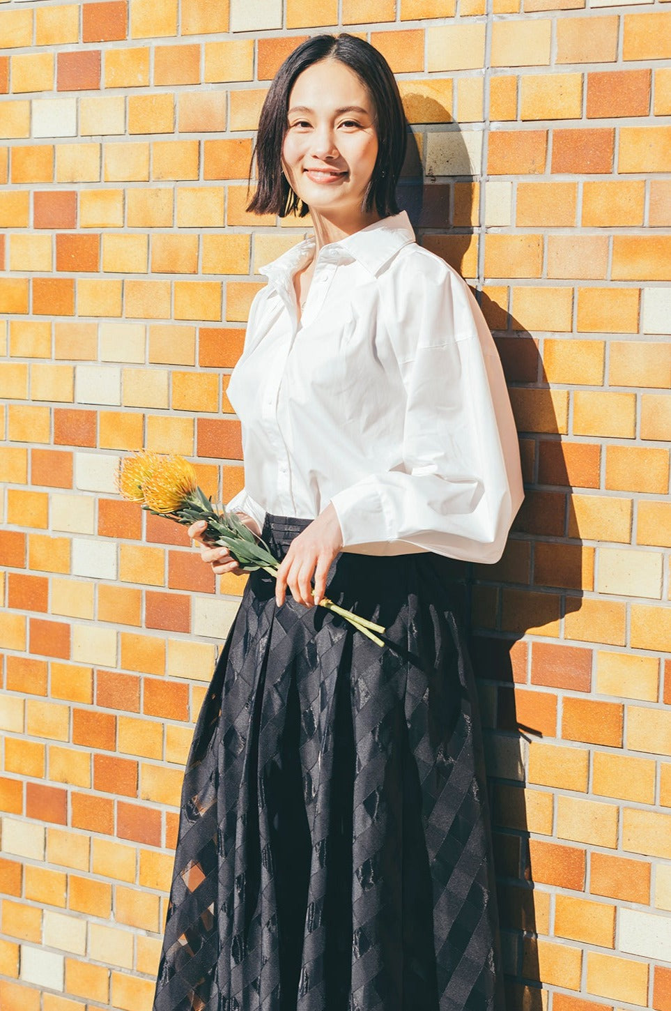 タック袖ブラウス NS-193