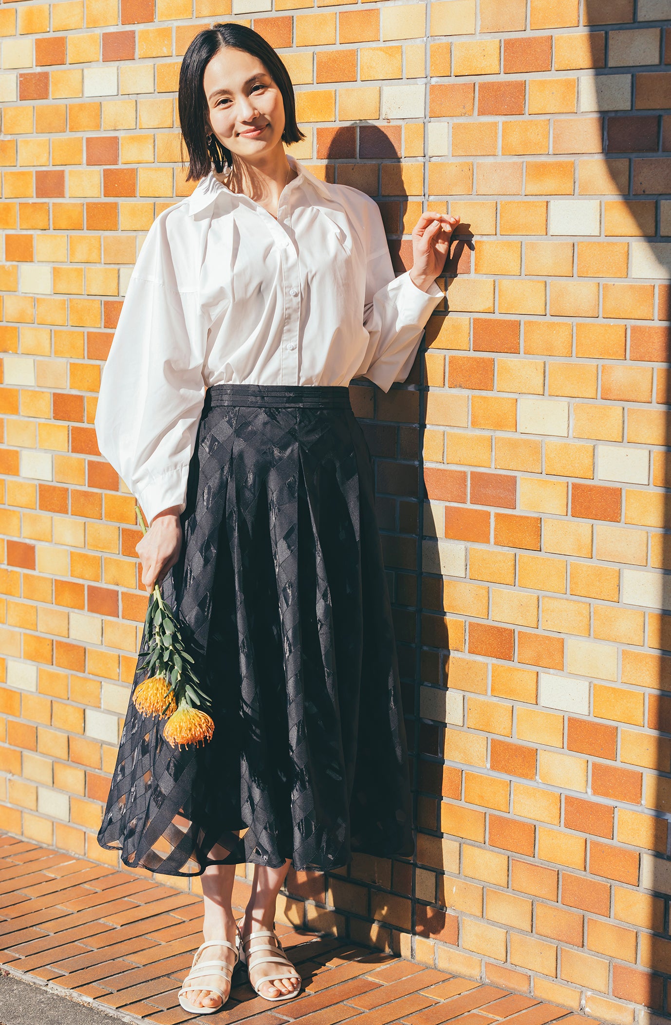 タック袖ブラウス NS-193