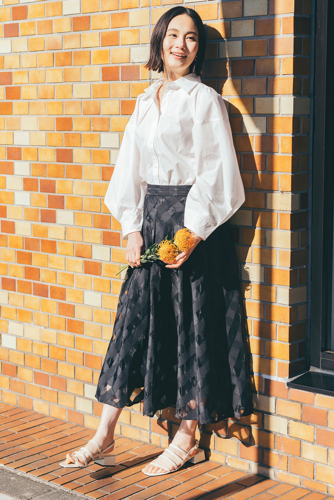 バイアスチェックタックスカート NS-206