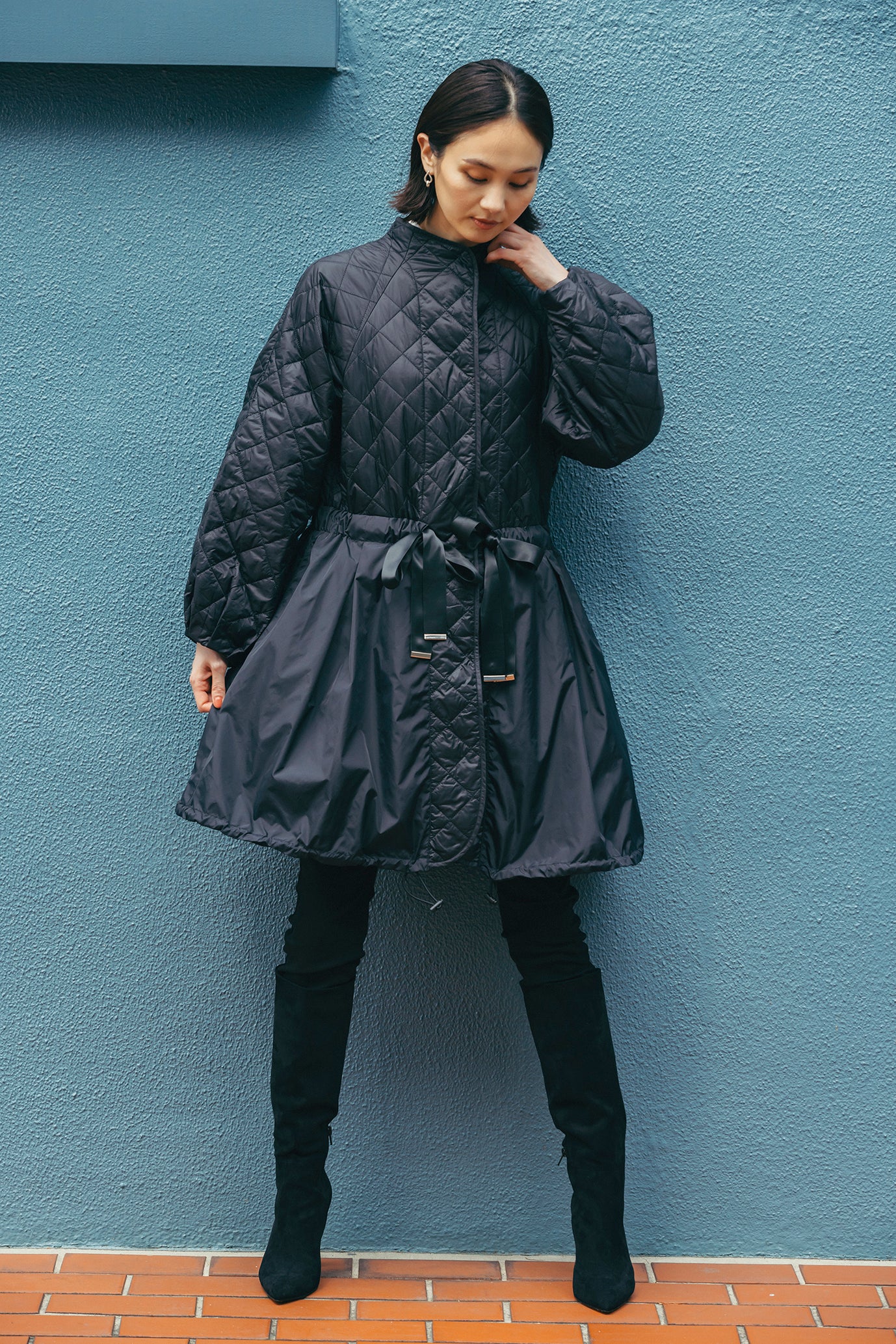 ドローストリング機能綿コート NS-163