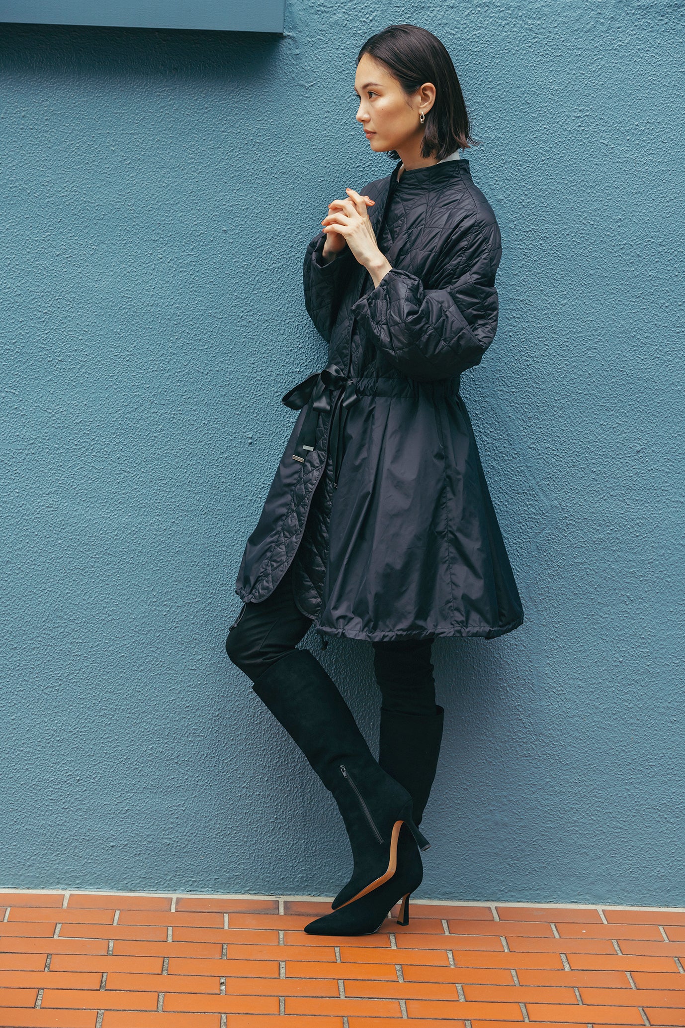 ドローストリング機能綿コート NS-163