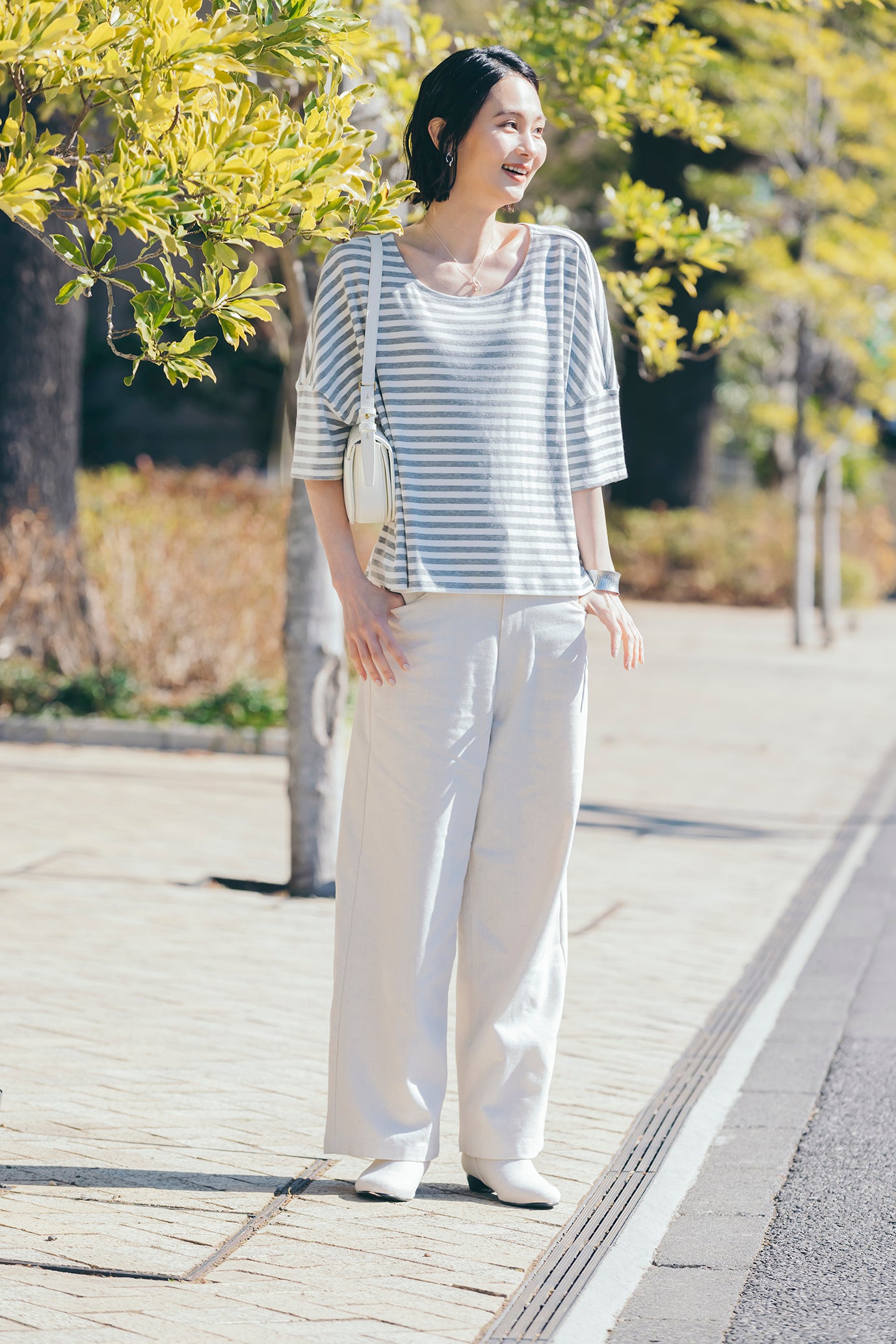 ボーダーカットソートップ NS-218