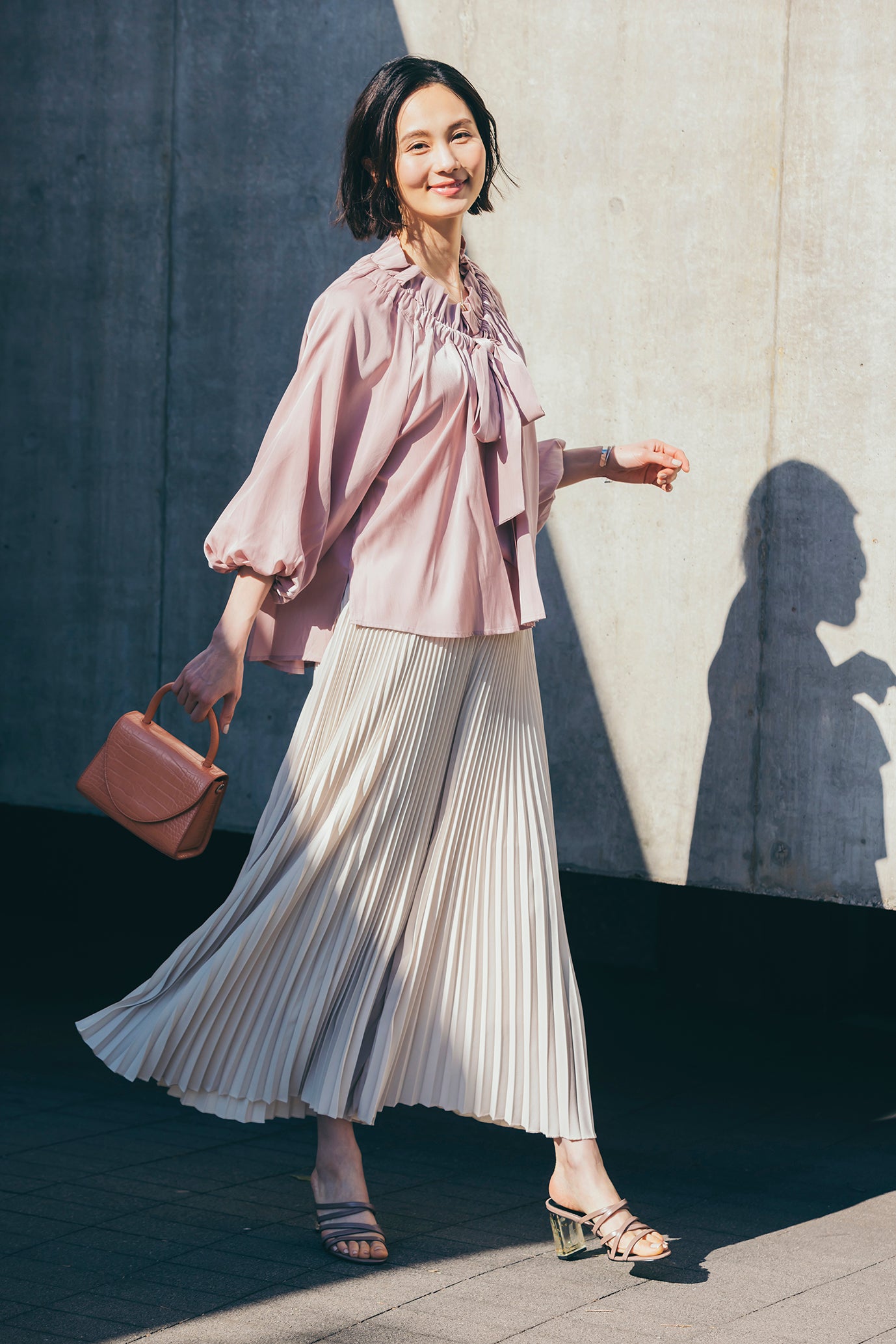 ロングプリーツパンツ NS-207