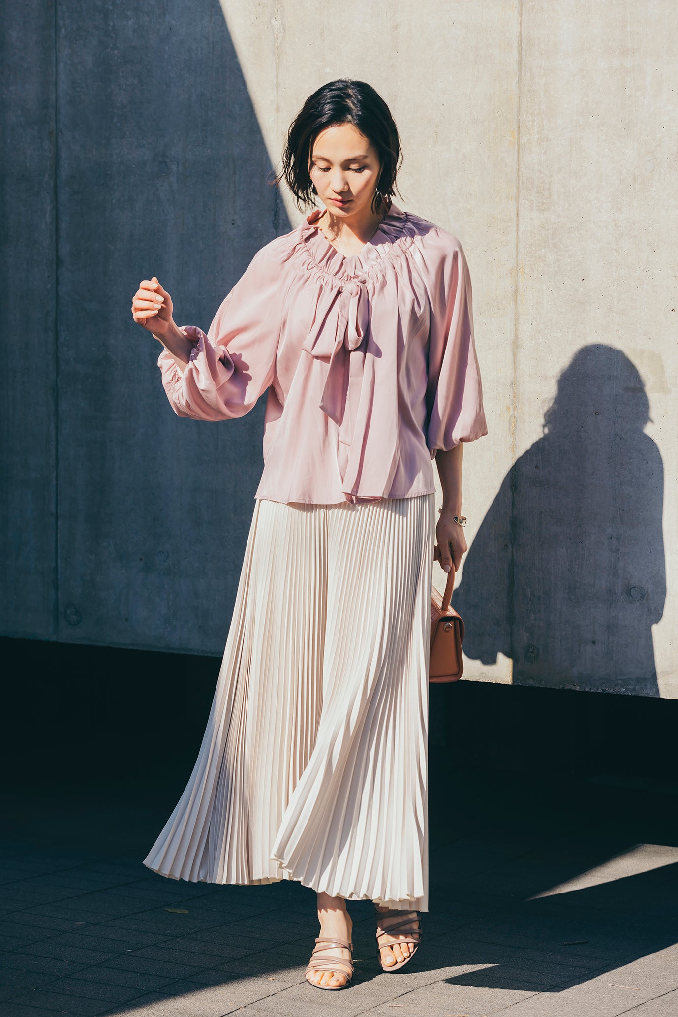 ロングプリーツパンツ NS-207