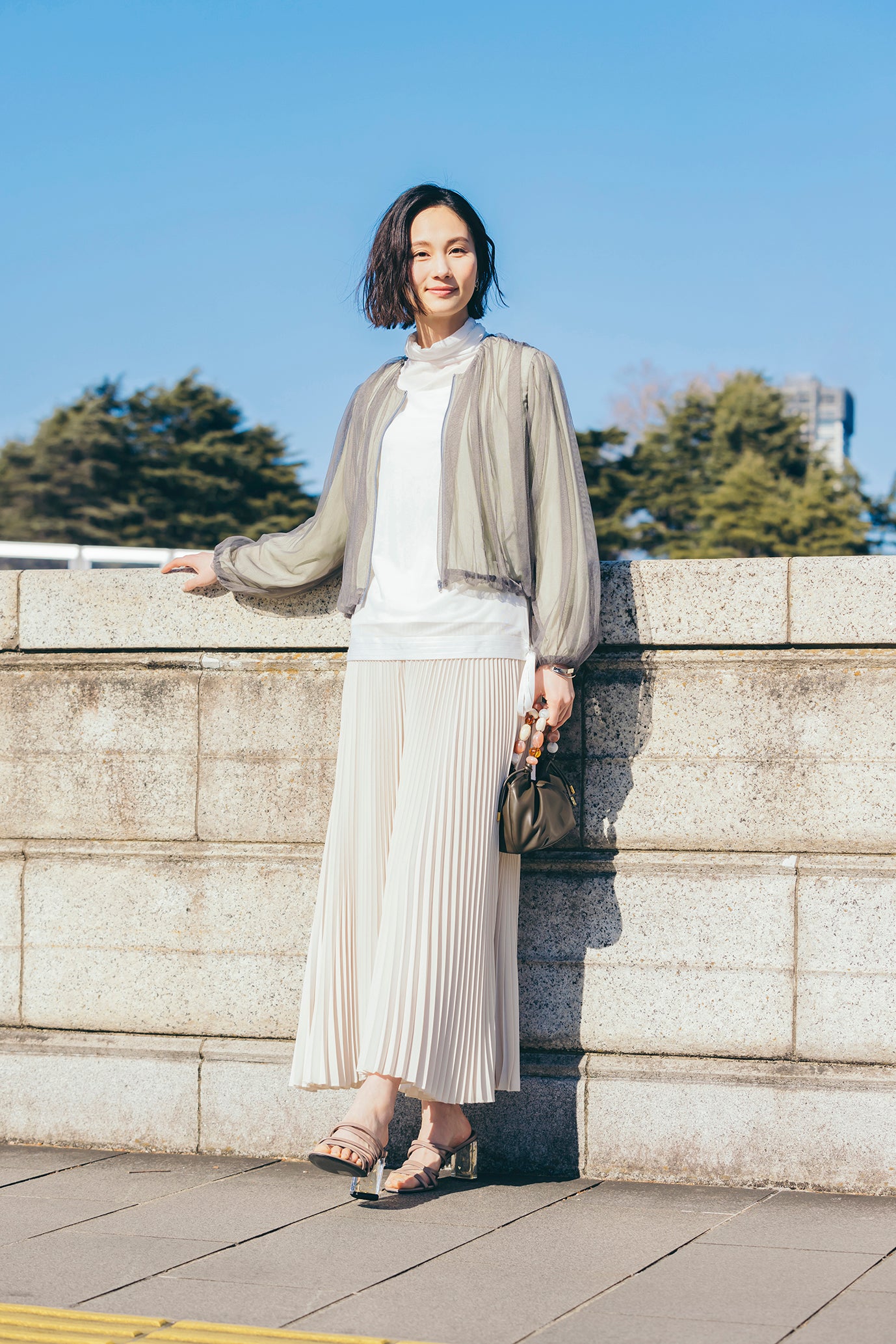 ロングプリーツパンツ NS-207