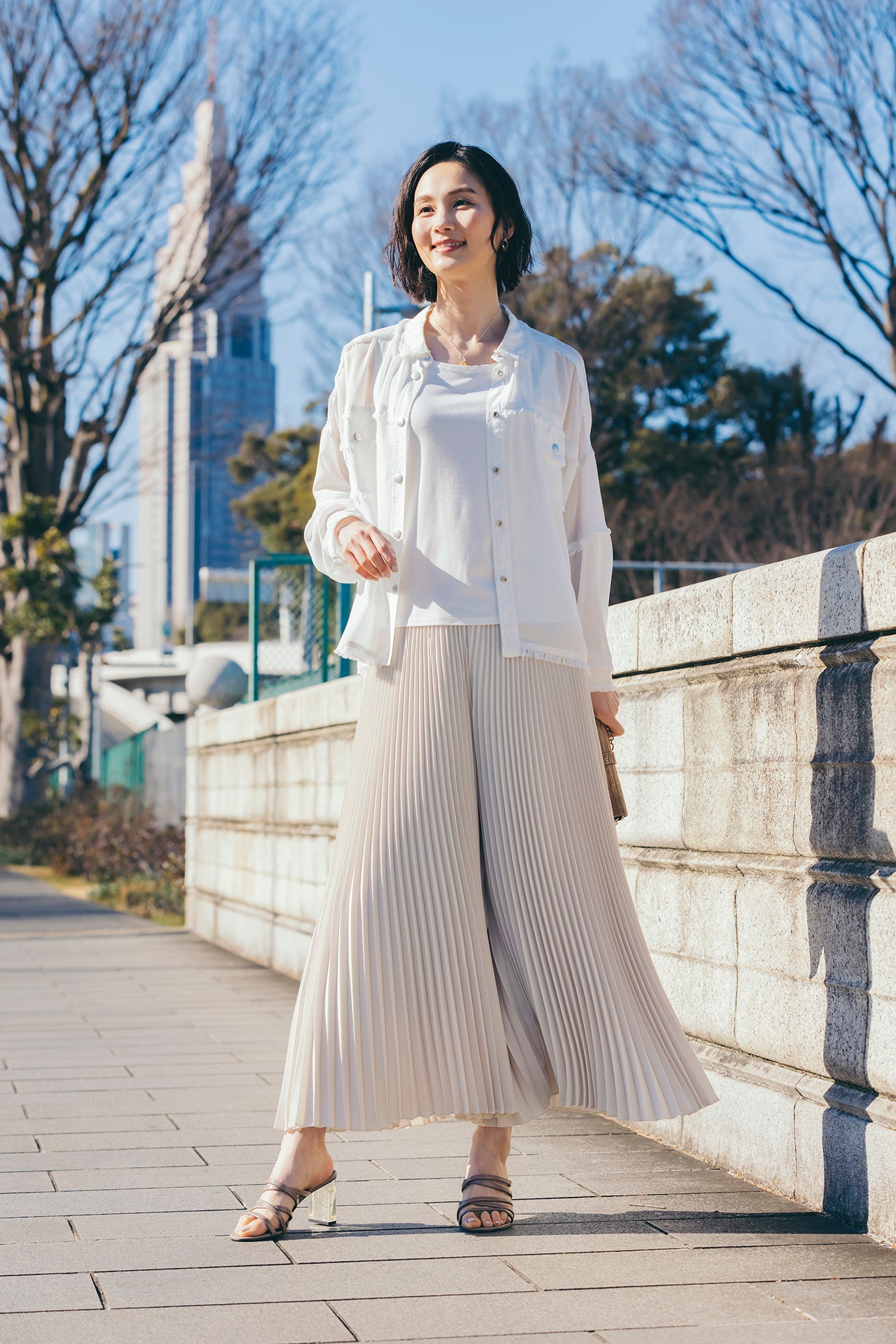 ロングプリーツパンツ NS-207