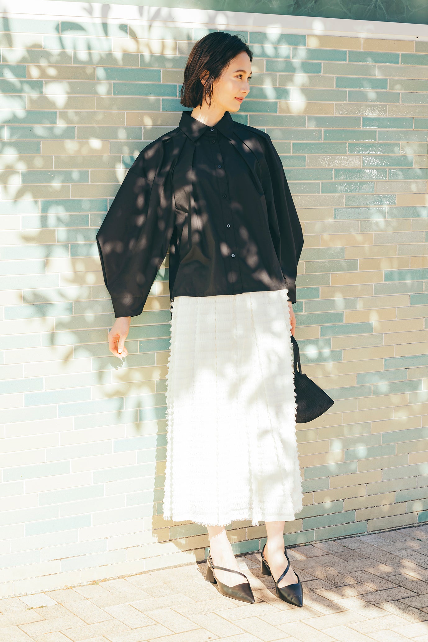 タック袖ブラウス NS-193