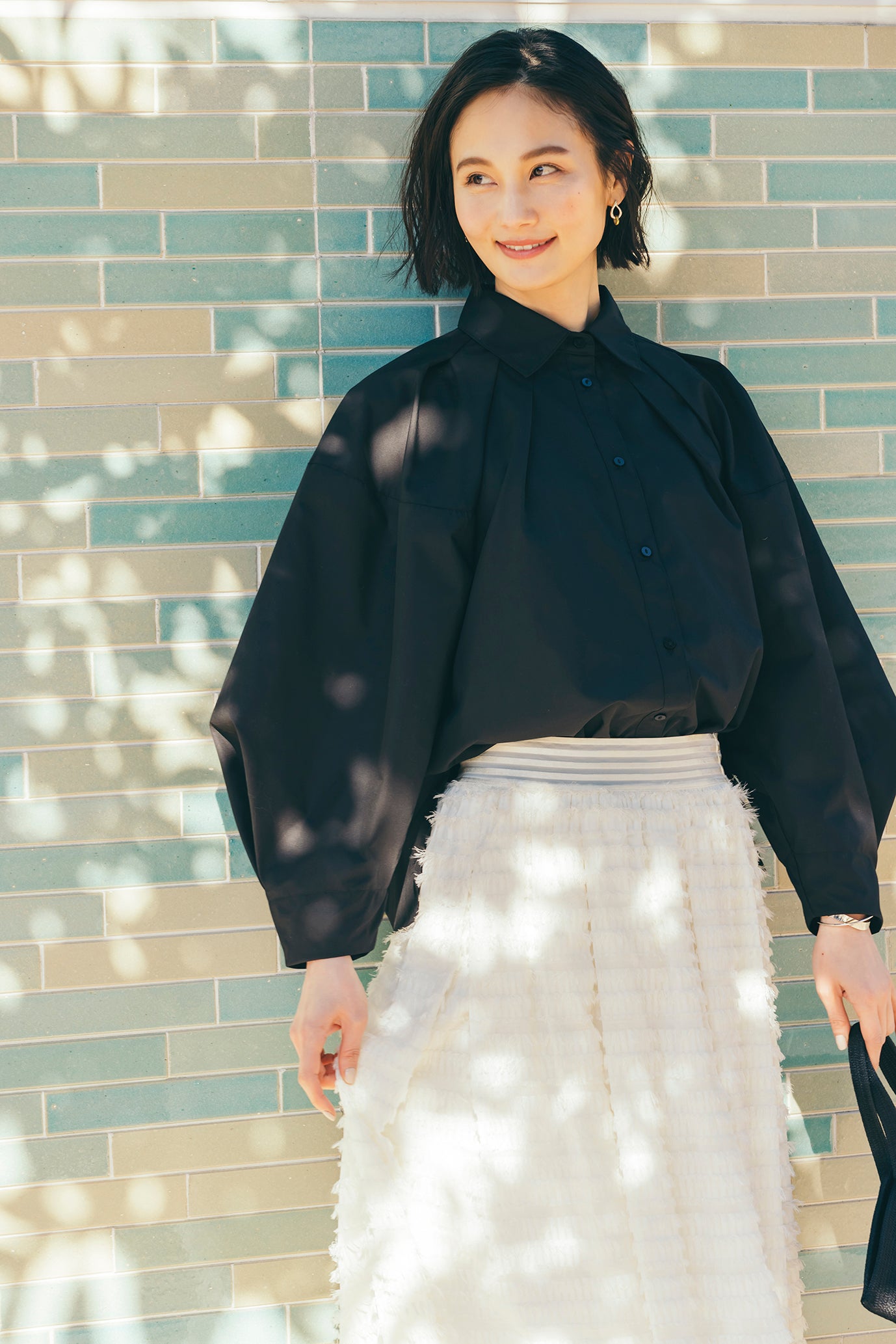 タック袖ブラウス NS-193