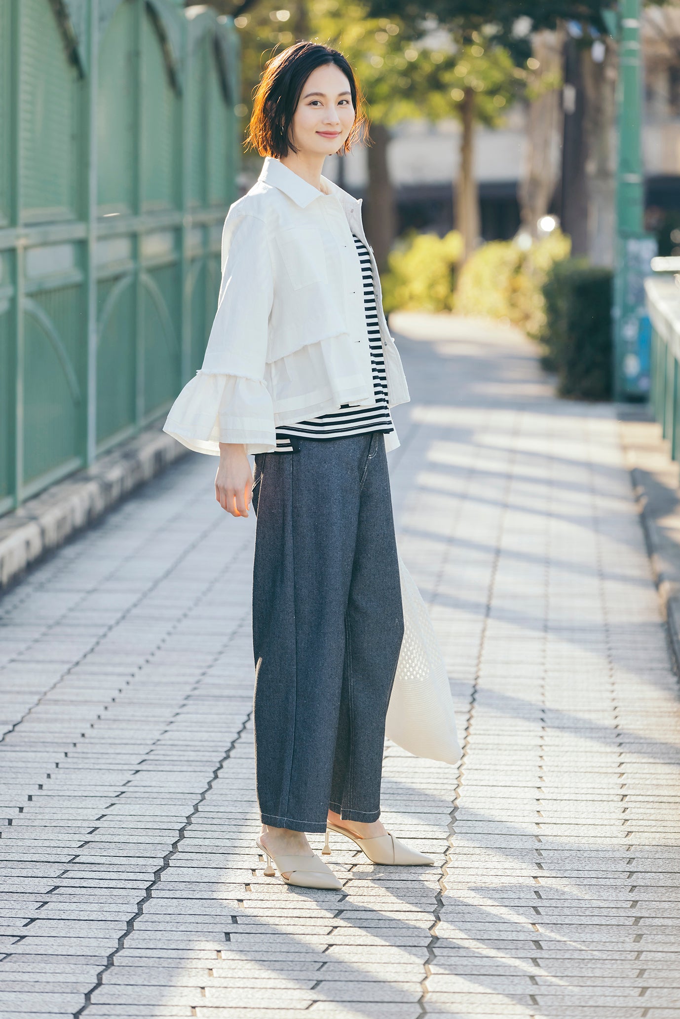 麻混デニムパンツ NS-204