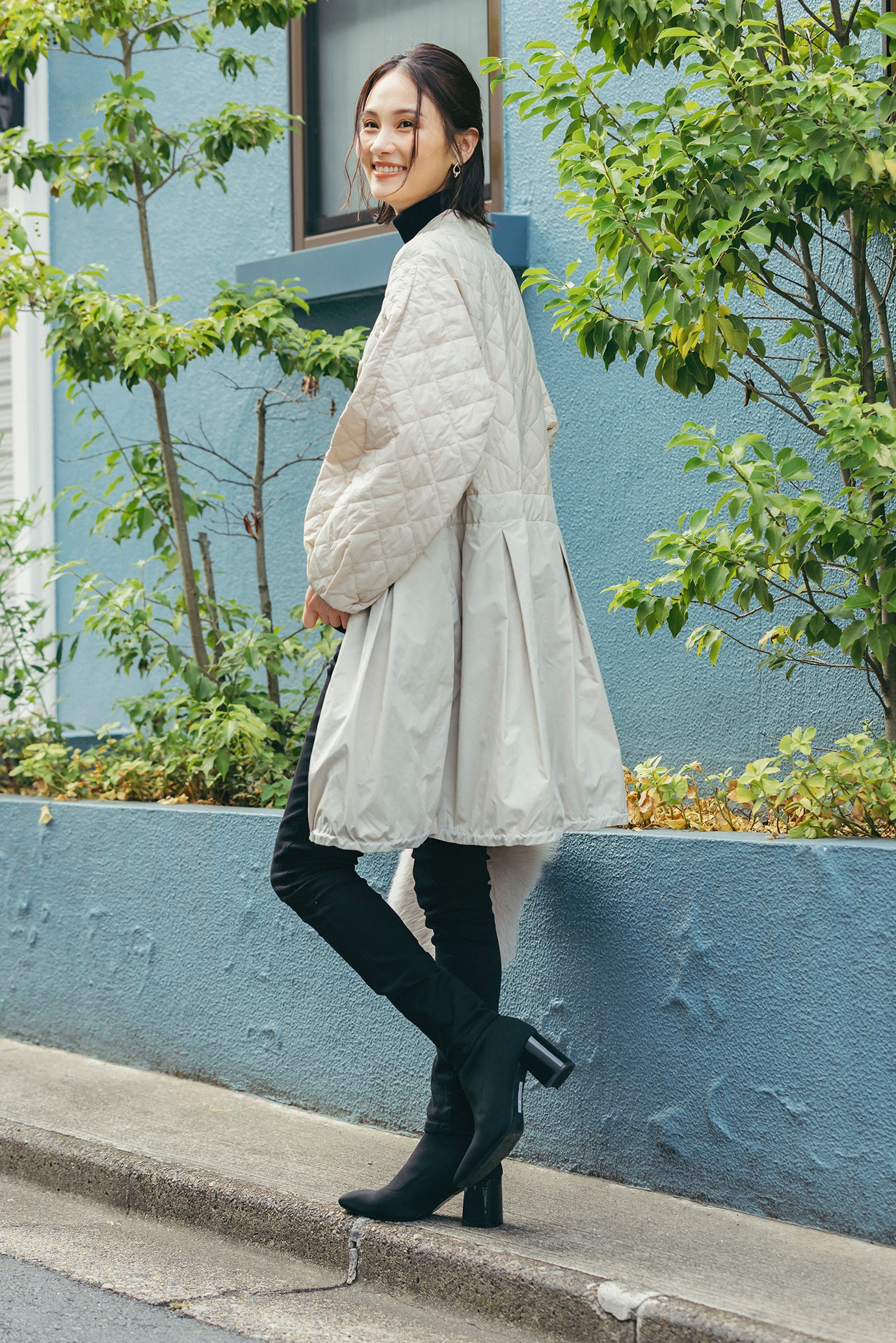 ドローストリング機能綿コート NS-163