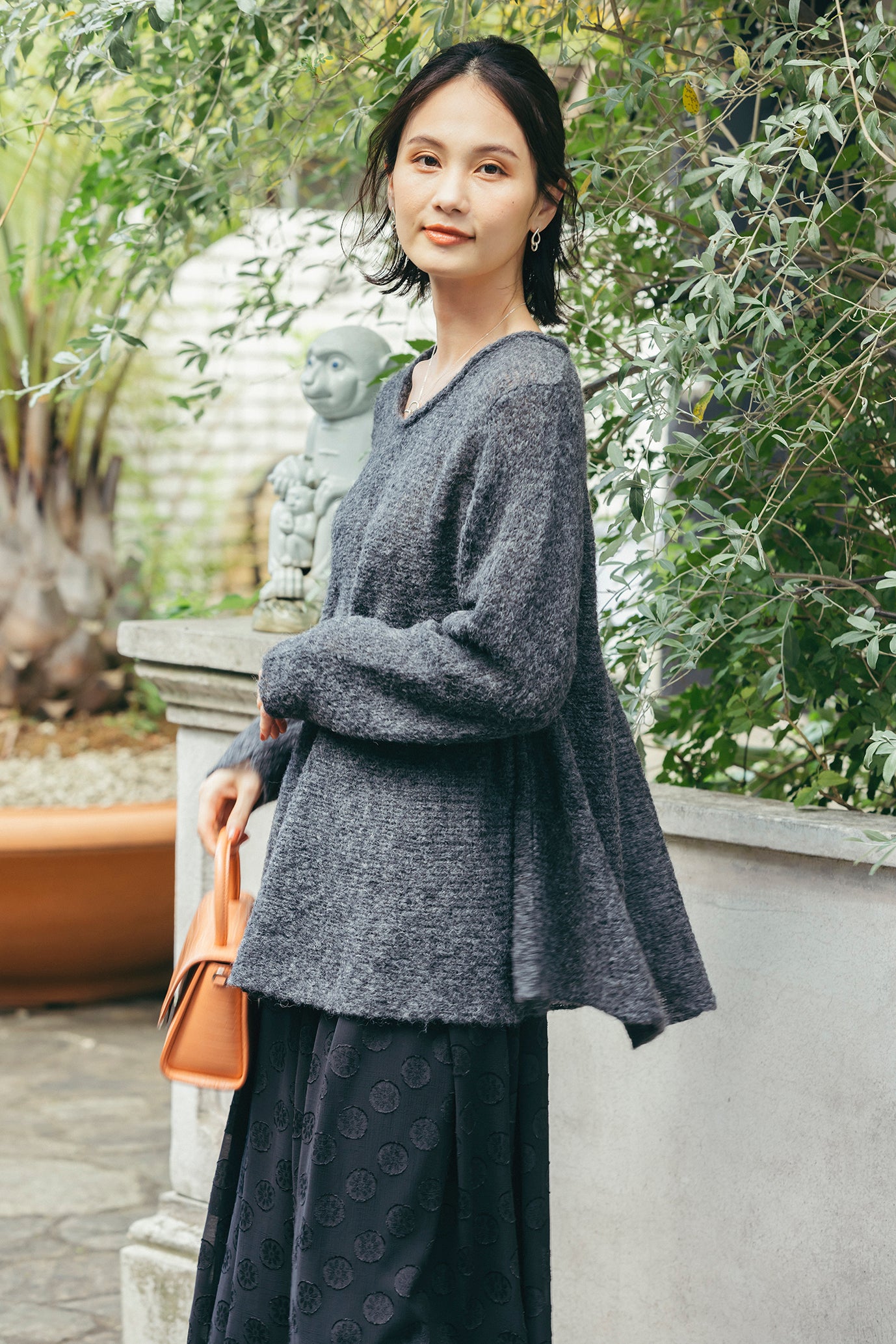 アルパカAラインニットチュニック NS-176